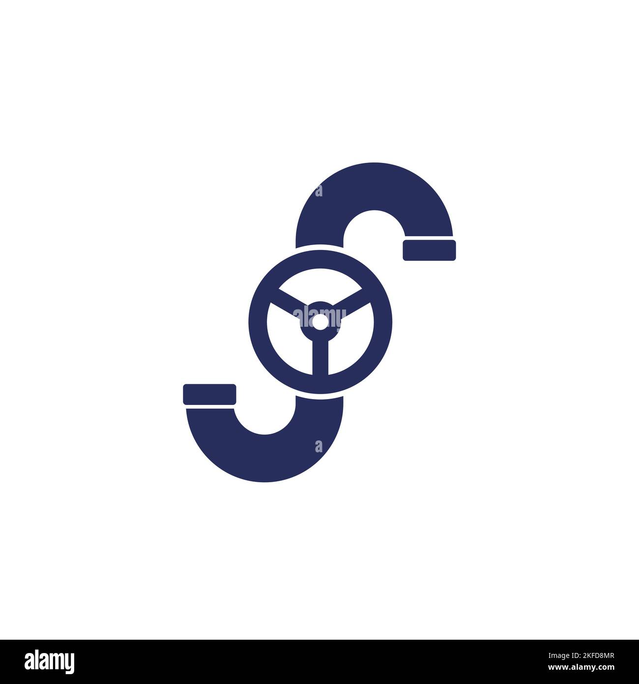 pipe with valve icon on white Stock Vector Image & Art - Alamy