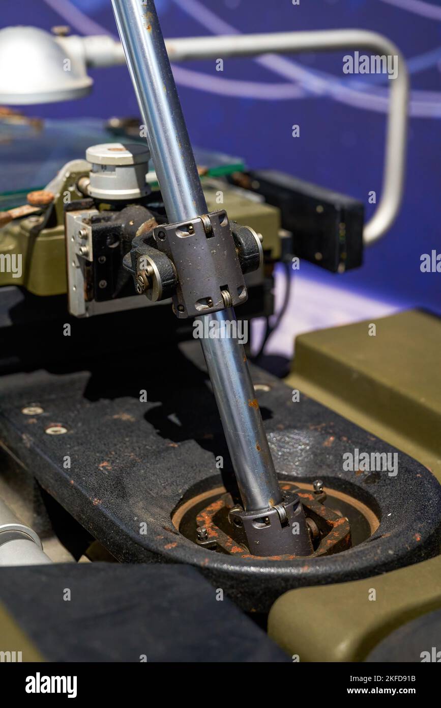 Closeup of professional instruments used in geological mining science