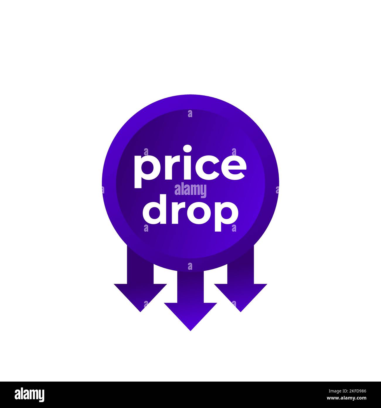 price drop, vector badge design Stock Vector Image & Art - Alamy