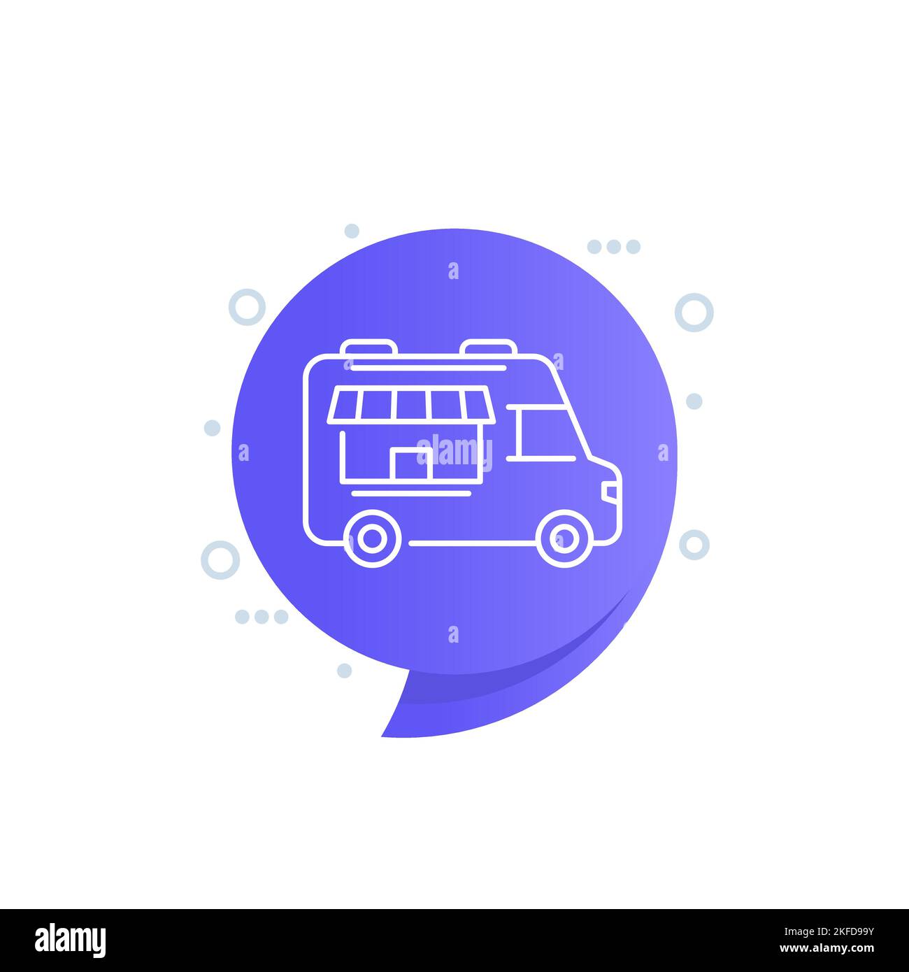 food truck icon, line vector Stock Vector Image & Art Alamy