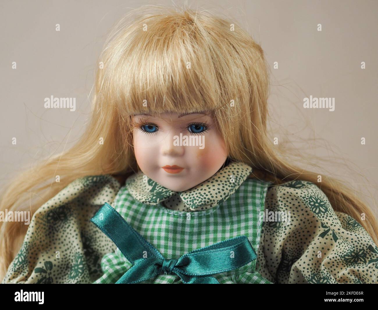 Porcelain doll green dress deals