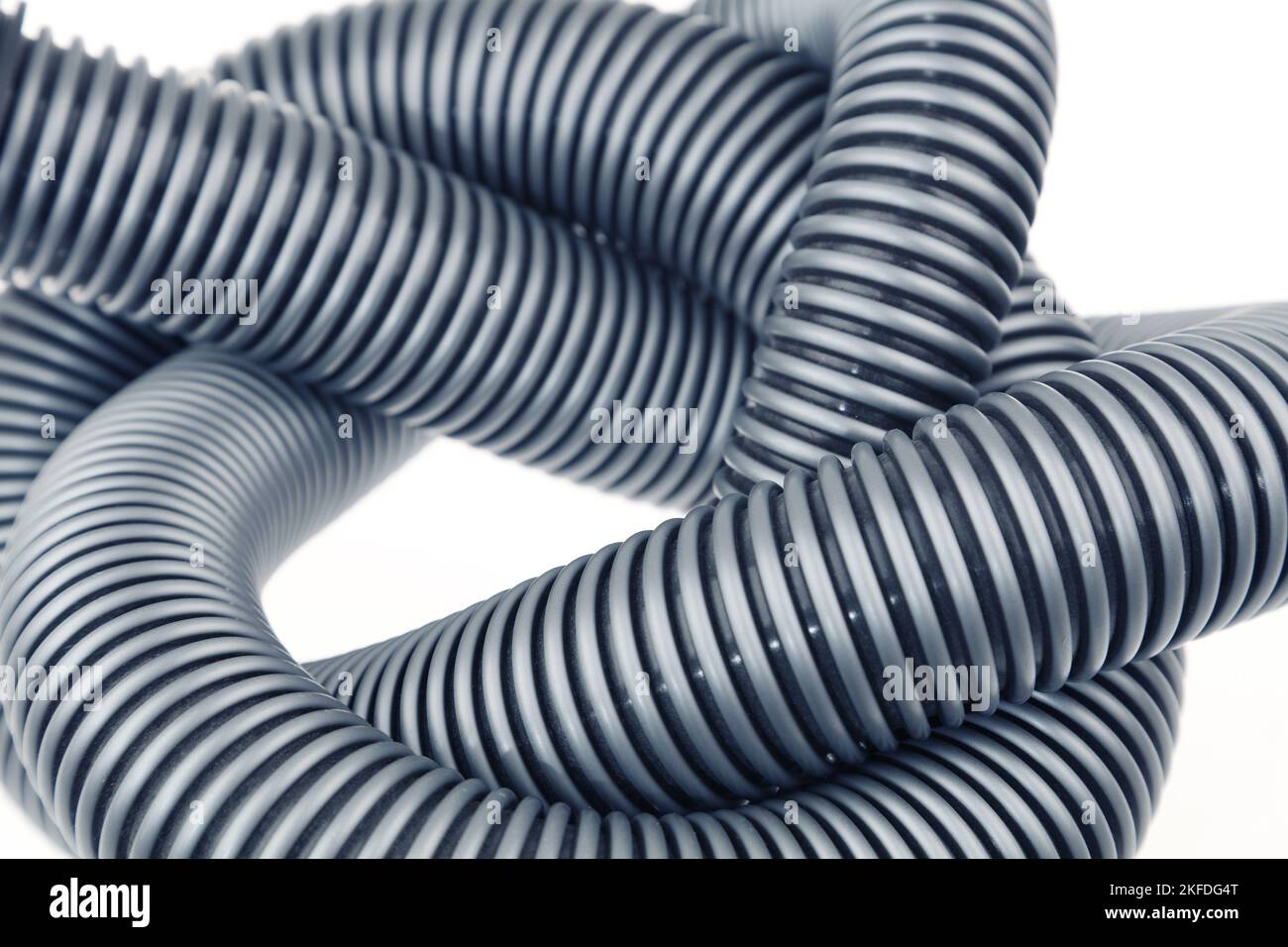 Coil of plastic hose pipe Stock Photo