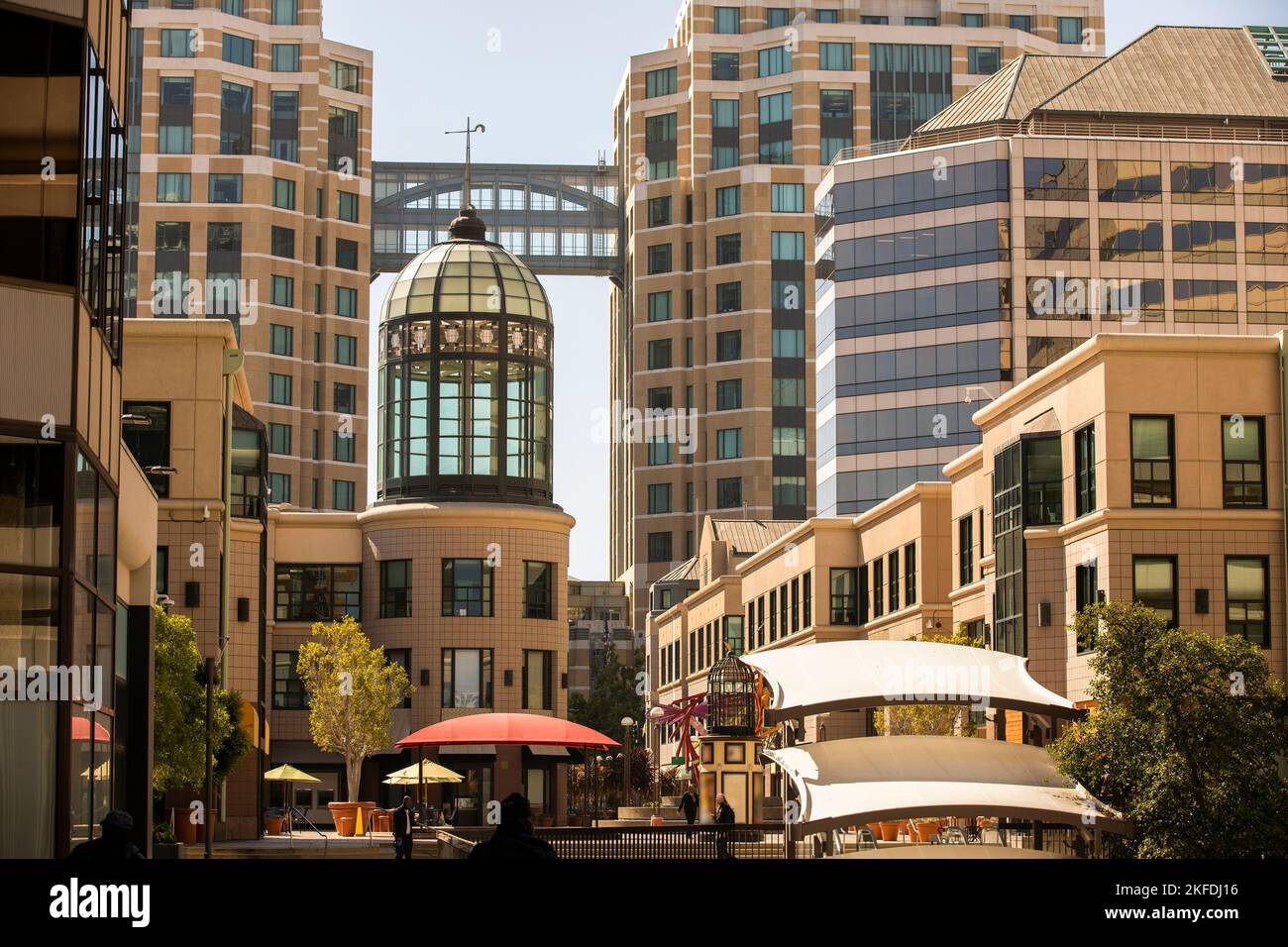 Late afternoon view of the downtown city center of Oakland, California, USA. Stock Photo