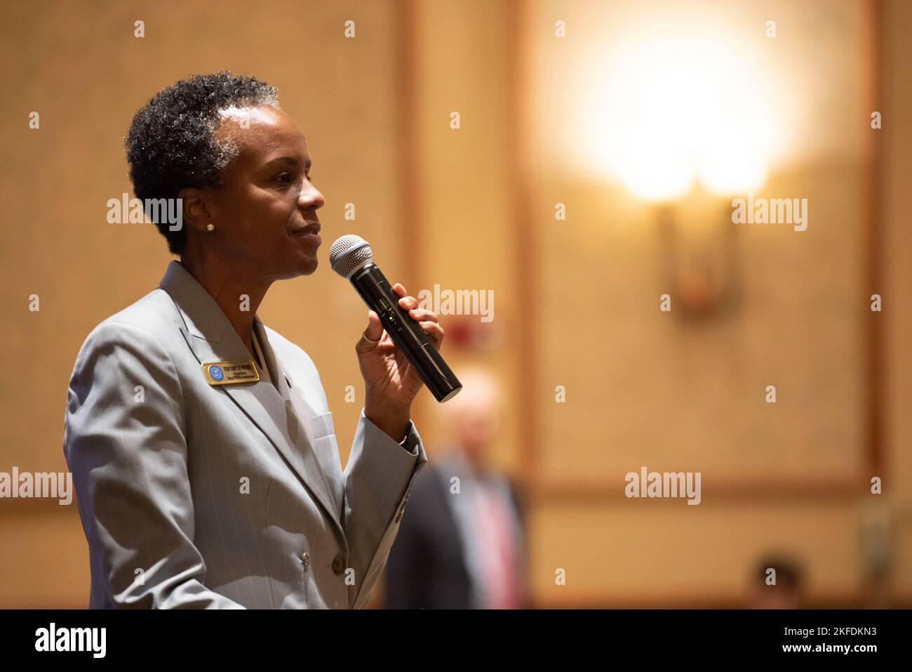 Mrs. Fern Sumpter Winbush, Defense POW/MIA Account Agency (DPAA) principal  deputy director, gives closing remarks, during a Family Member Update (FMU)  in Denver, Colorado, Sept. 10, 2022. FMU's give family members of