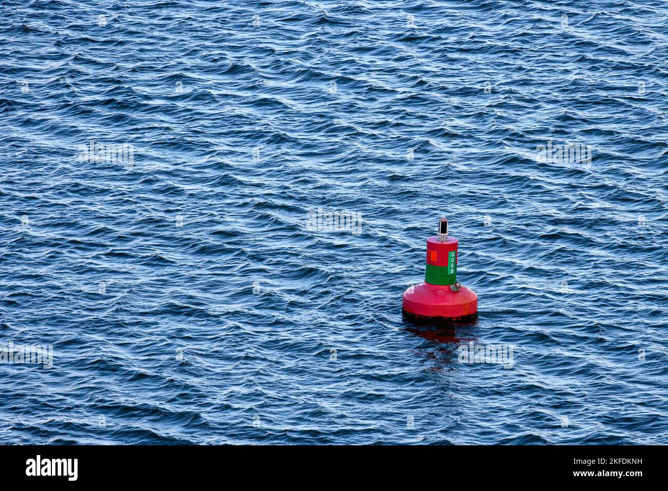 A buoy in the Louise Basin in the Port of Quebec Stock Photo