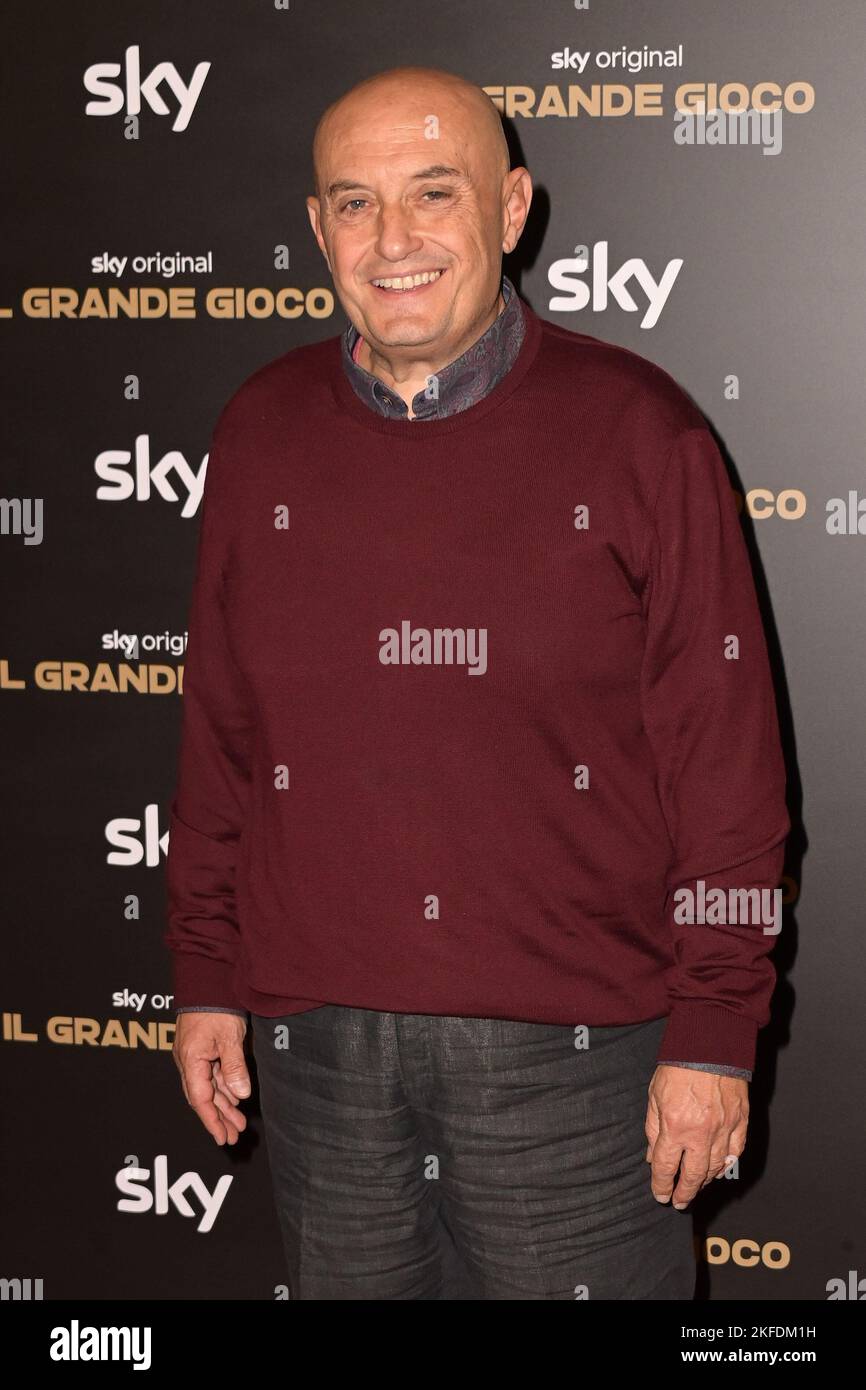 Rome, Italy. 17th Nov, 2022. Duccio Camerini attends the red carpet of the Sky tv series 'Il grande gioco' at Teatro Eliseo. Credit: SOPA Images Limited/Alamy Live News Stock Photo