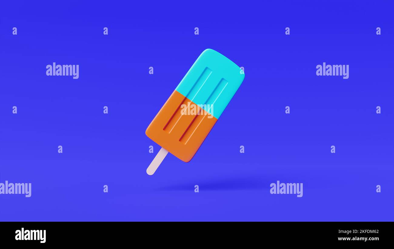 bubble gum and orange popsicle Stock Photo Alamy