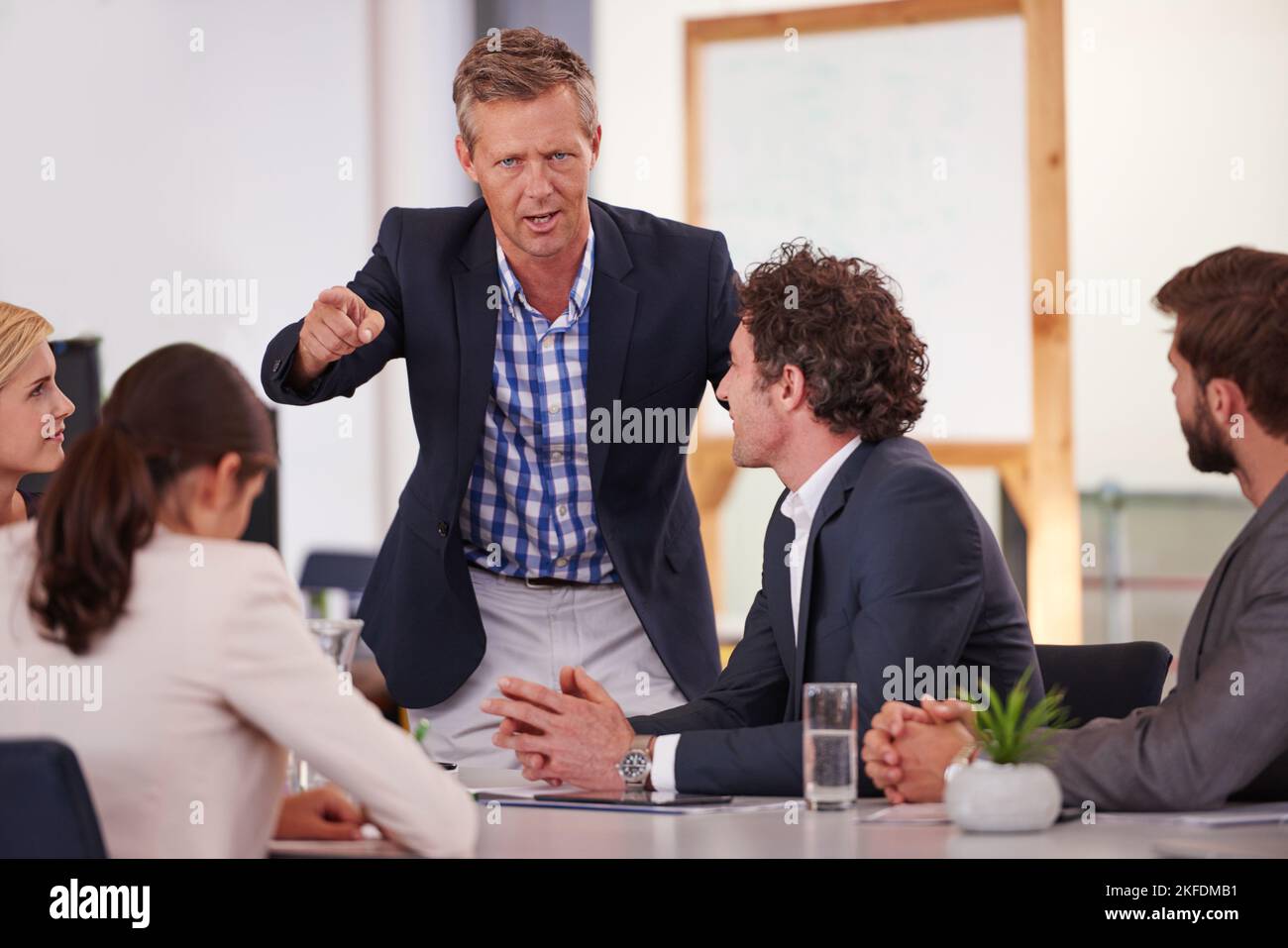 The only way is forward. a businessman addressing his colleagues during