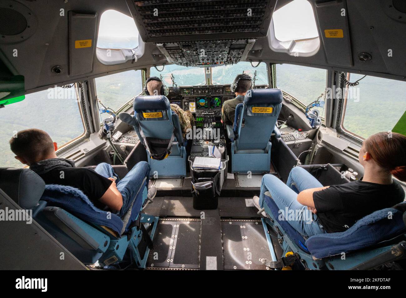 Members from the 167th Airlift Wing Student Flight and pilots with the