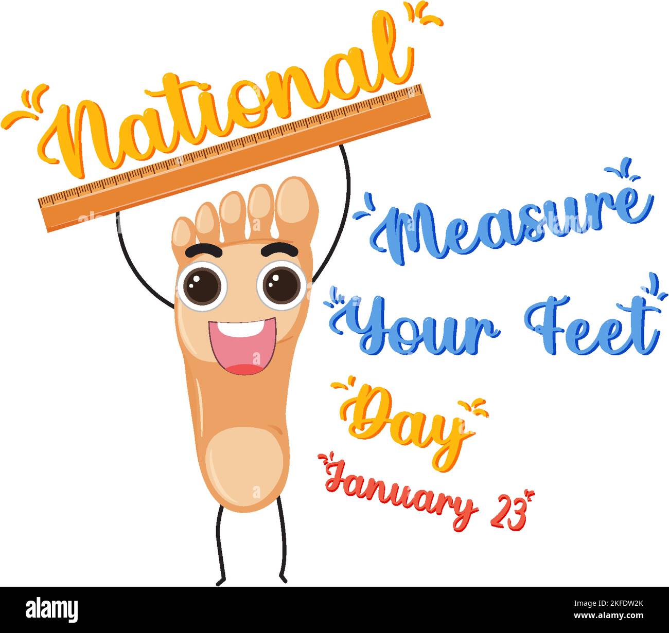 National Measure Your Feet Day Banner Design illustration Stock Vector