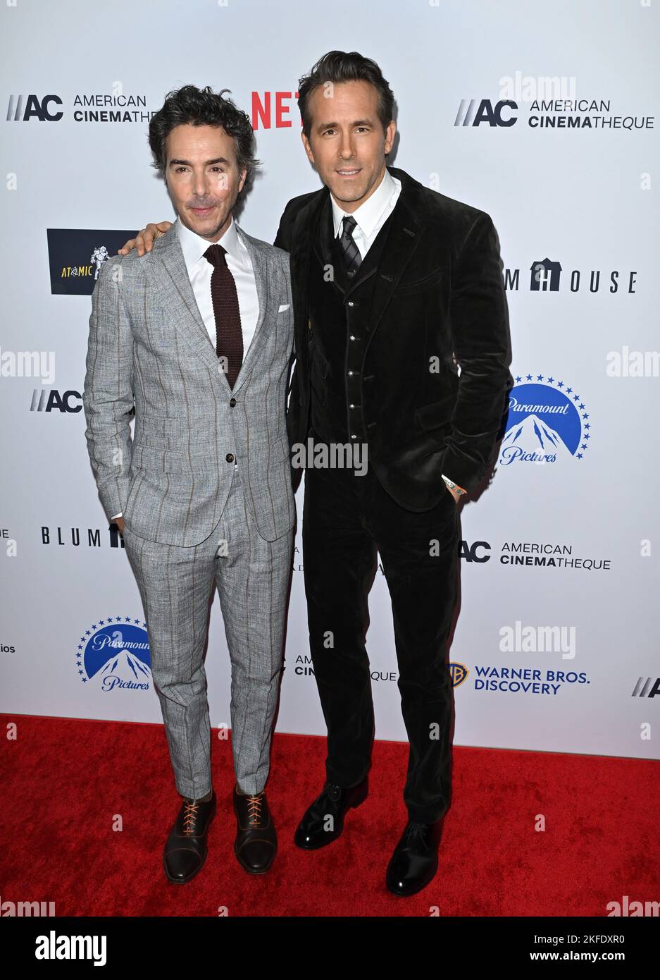 Los Angeles, USA. 17th Nov, 2022. Shawn Levy & Ryan. Reynolds at the 36th Annual American Cinematheque Awards at the Beverly Hilton Hotel. Picture Credit: Paul Smith/Alamy Live News Stock Photo