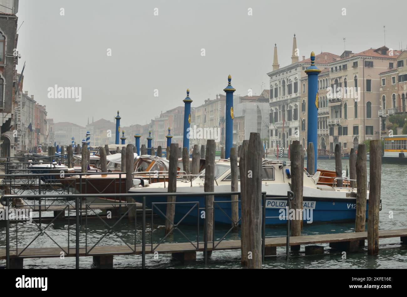 Grand Canal Venice Italy Panorama Boat Pier Stock Photo - Alamy