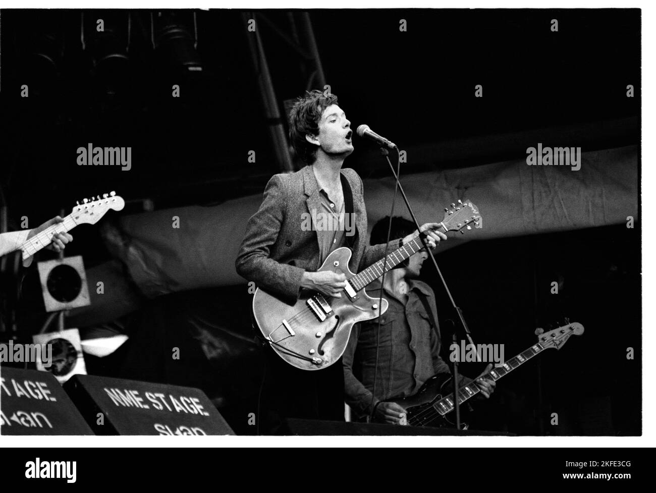 Jarvis Cocker Of British Pop Group Pulp Playing The NME Stage At ...