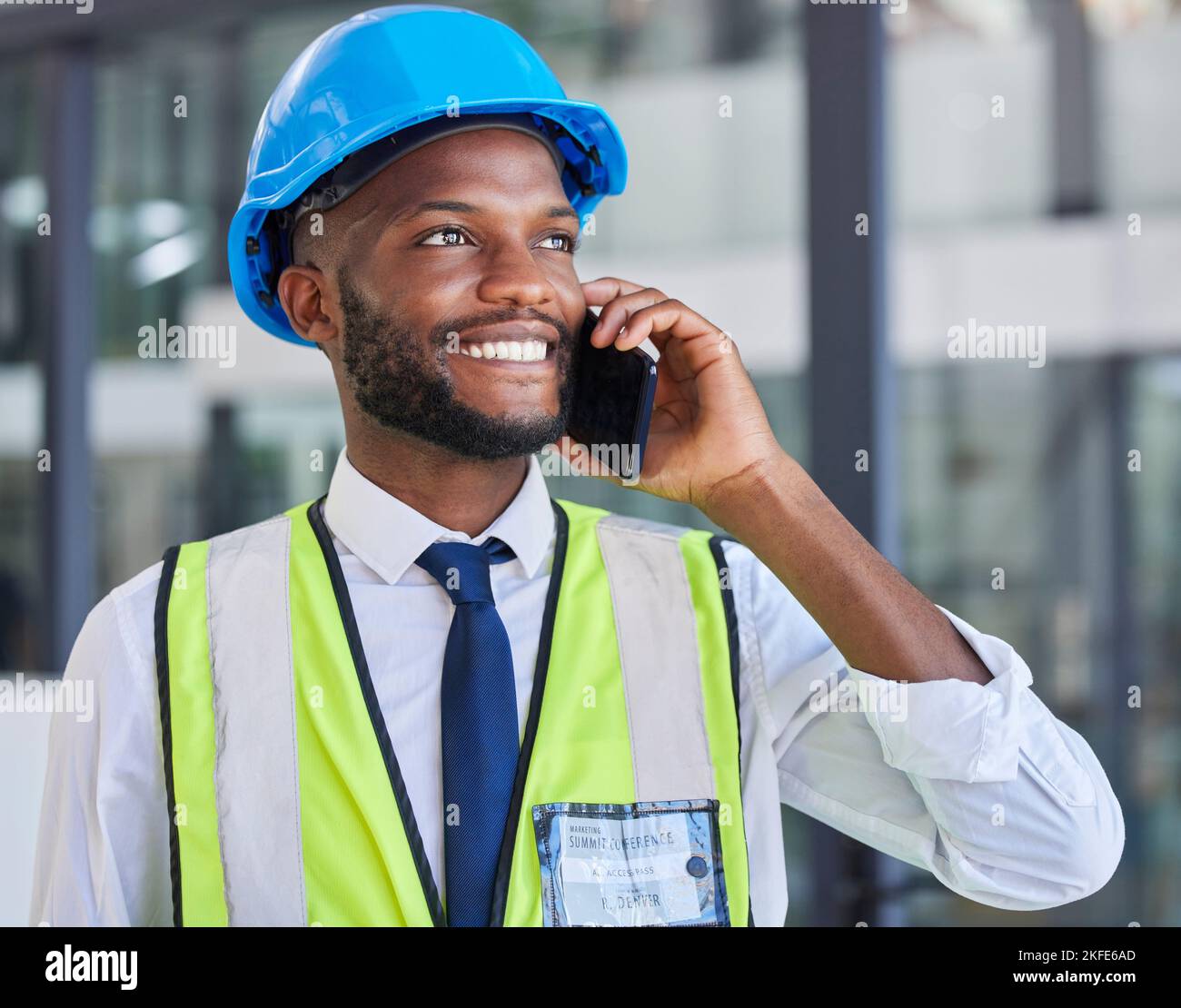 Engineer, phone call and communication while networking, contact and