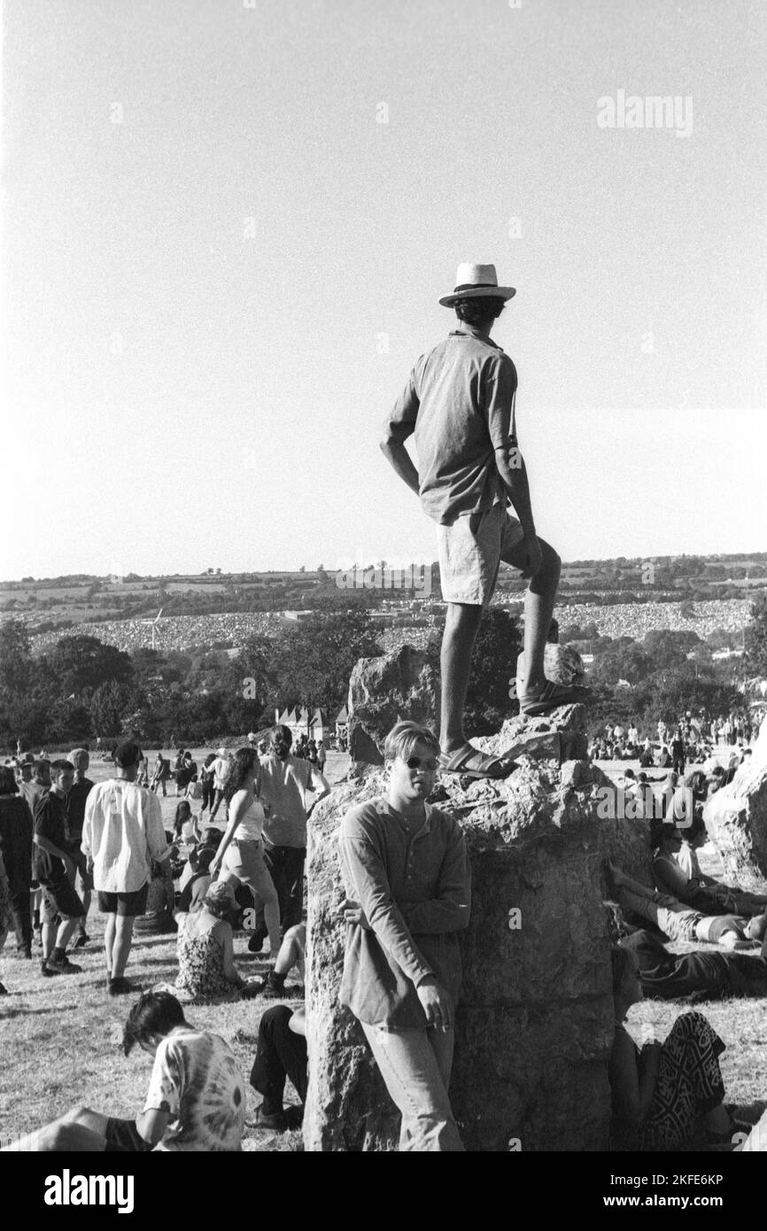 The amazing view of the site from the Green Field, standing stones and