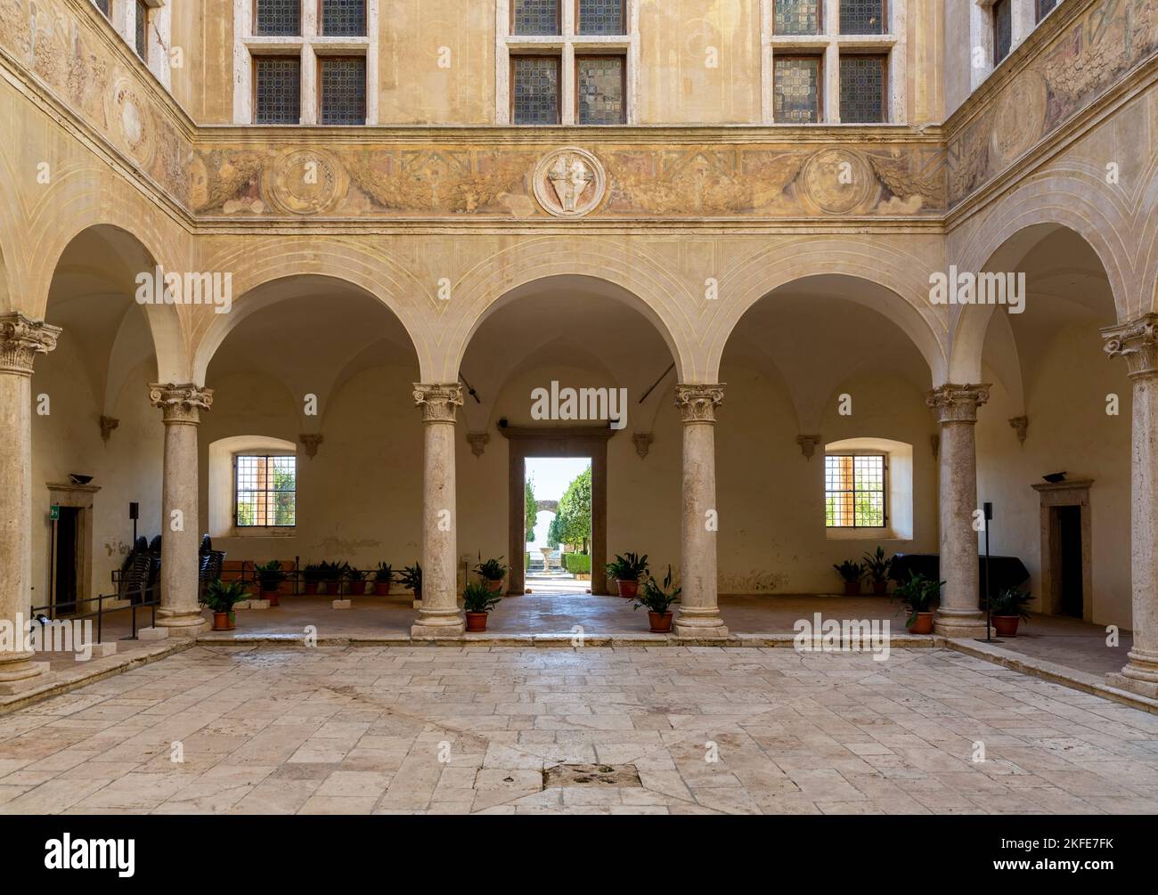 PIENZA ITALY, SEPTEMBER 30, 2021 Palazzo Piccolomini, a Renaissance