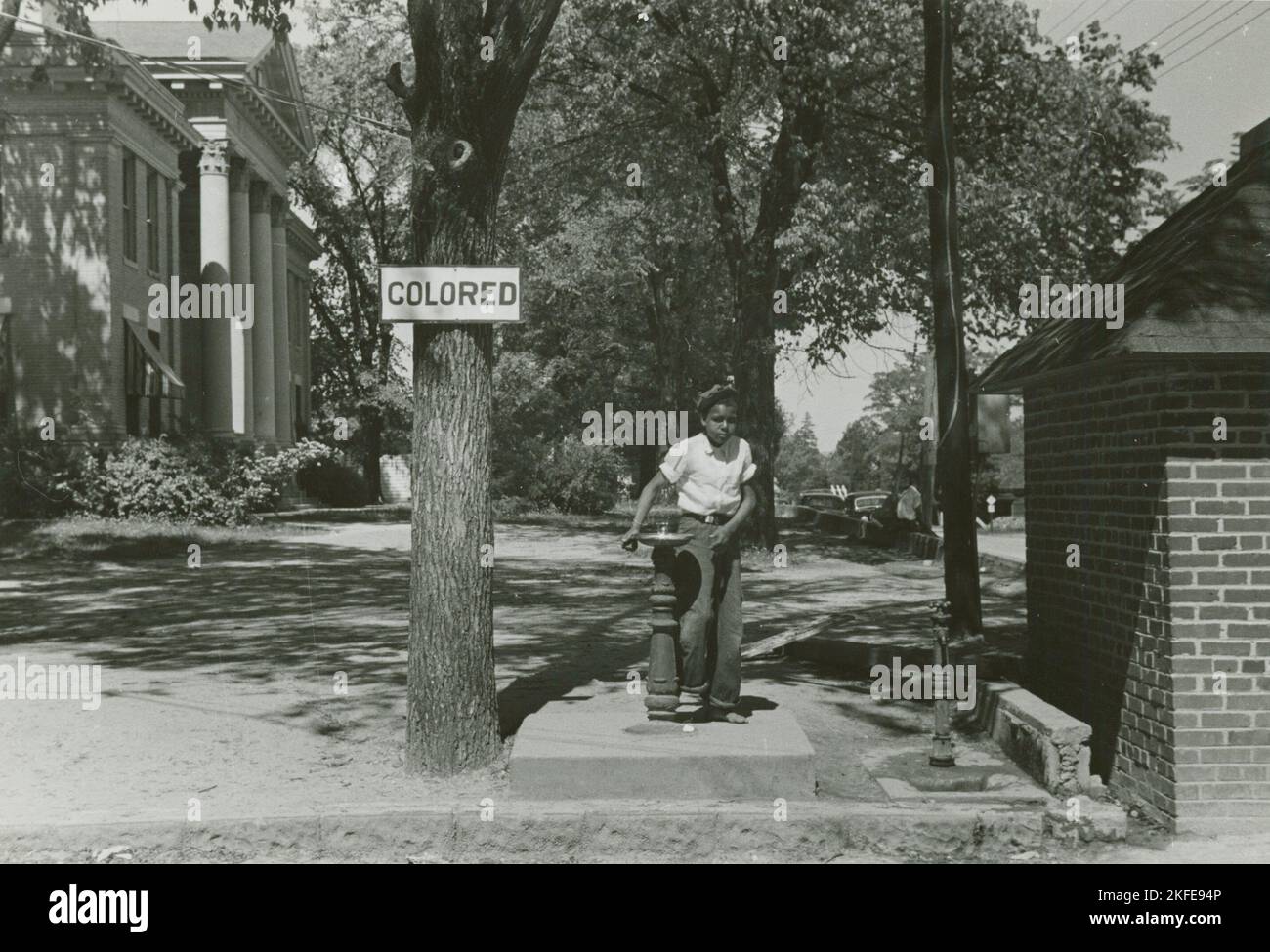 Drinking fountain on the county courthouse lawn, Halifax, North
