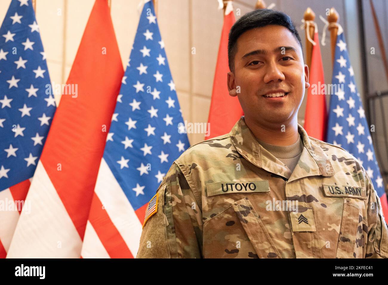 Army Sgt. Aditya Utoyo, a transportation management coordinator