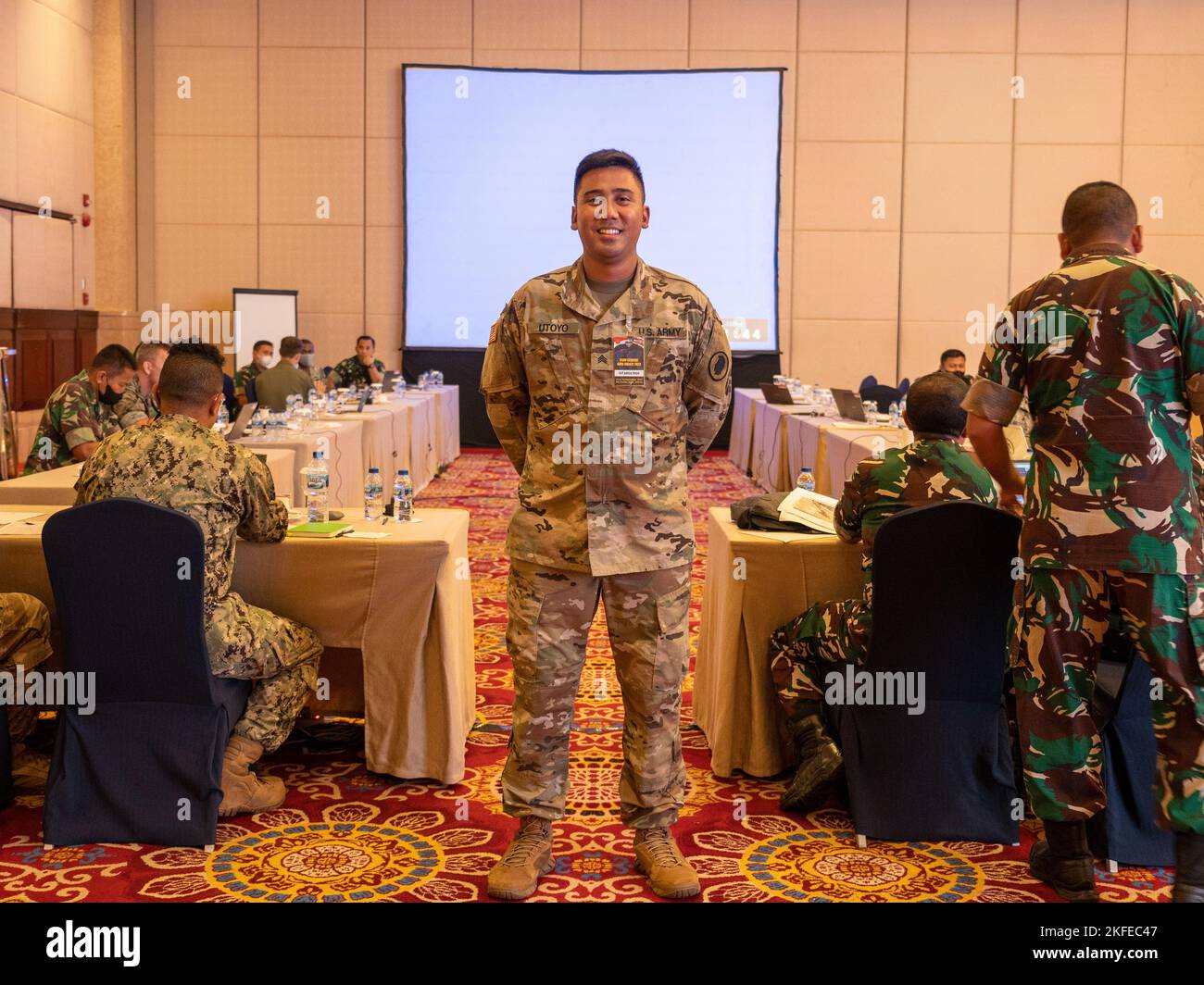 Army Sgt. Aditya Utoyo, a transportation management coordinator