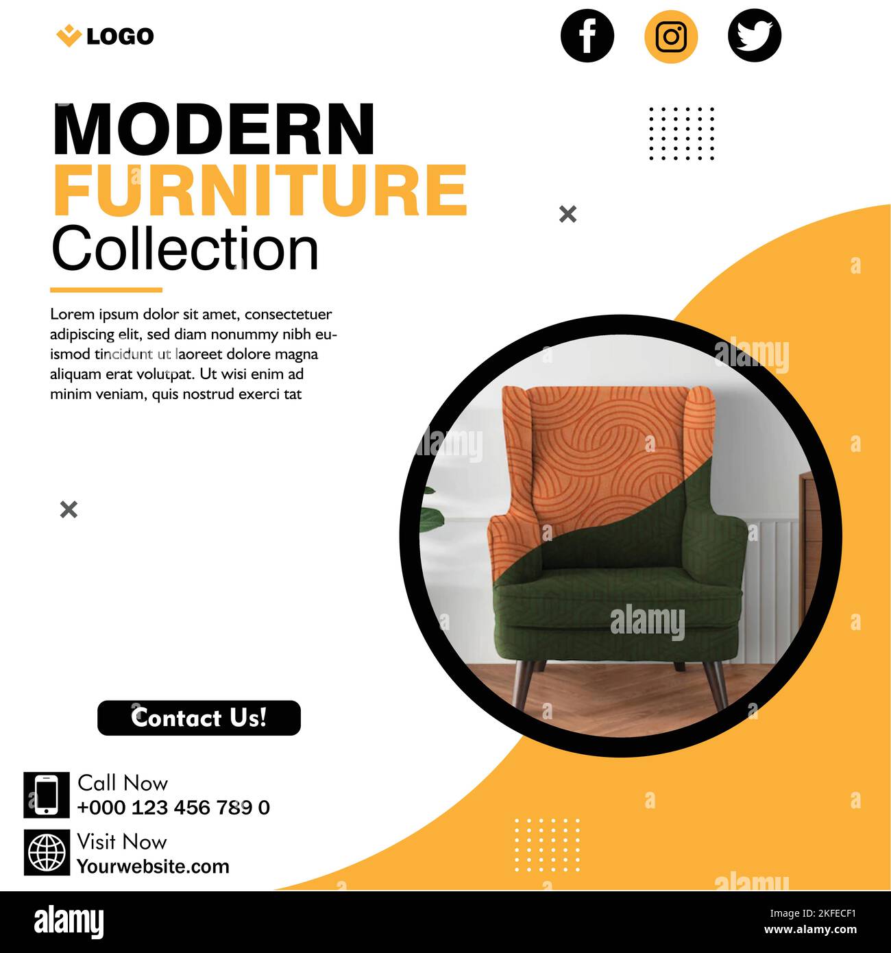 Social Media Post Template For Furniture Collection Fully Editable