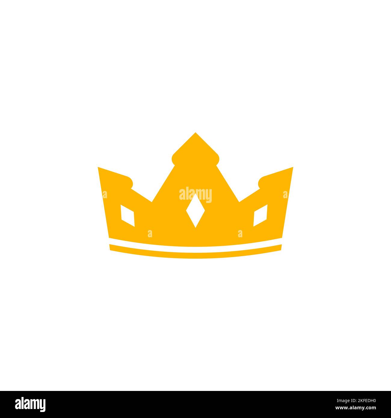 Gold crown icon. Drawing yellow heraldic diadem of royalty Stock Vector ...