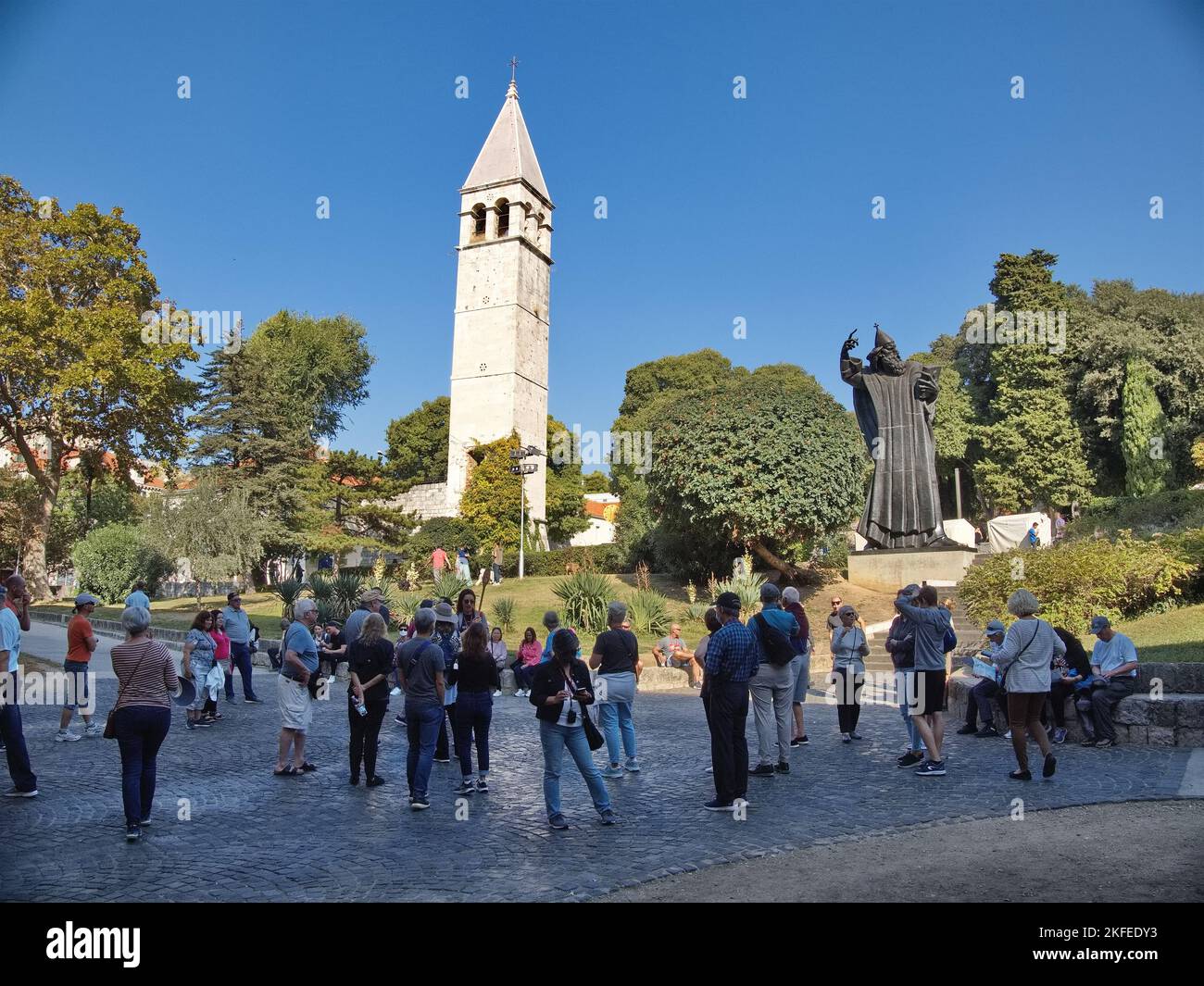 Grgur Ninski Statue in Split Croatia stop off on Viking Mediterranean cruise Stock Photo