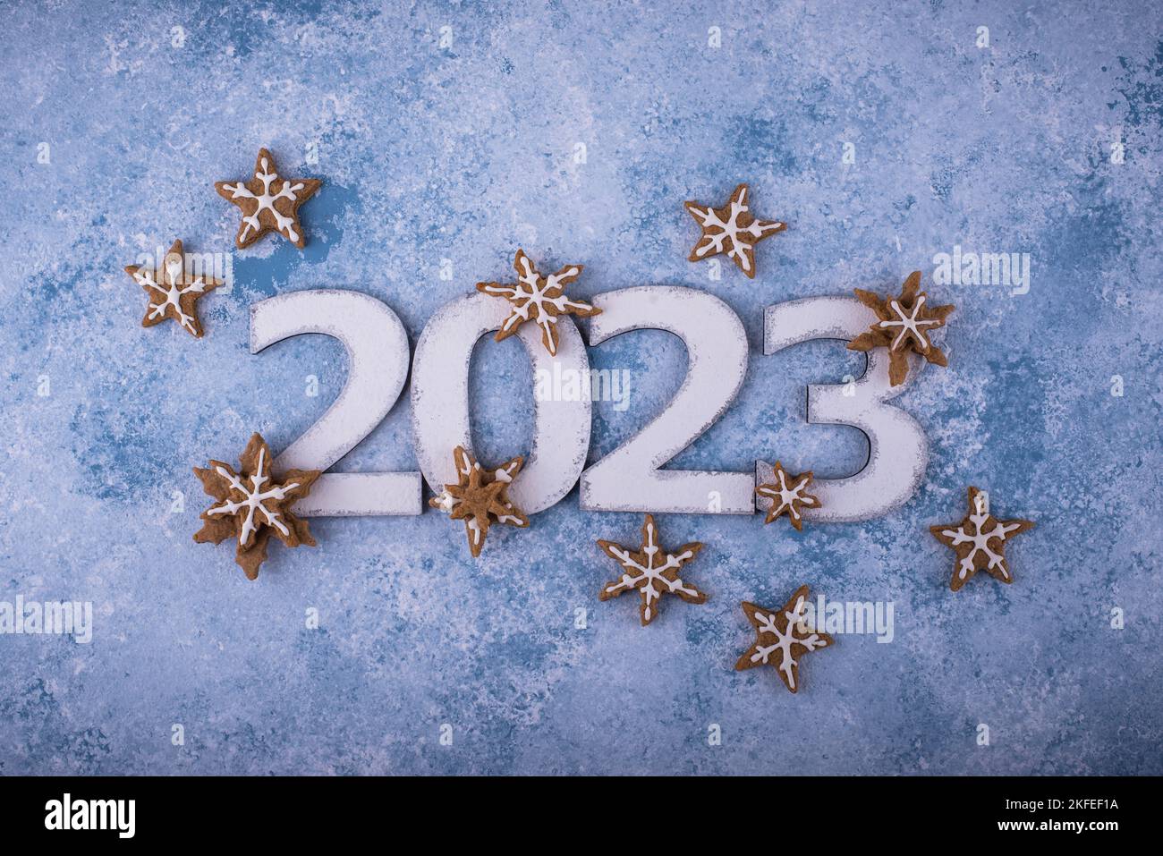 2023 New Year and Christmas composition Stock Photo