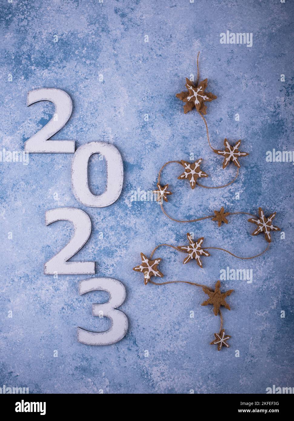 2023 New Year and Christmas composition Stock Photo