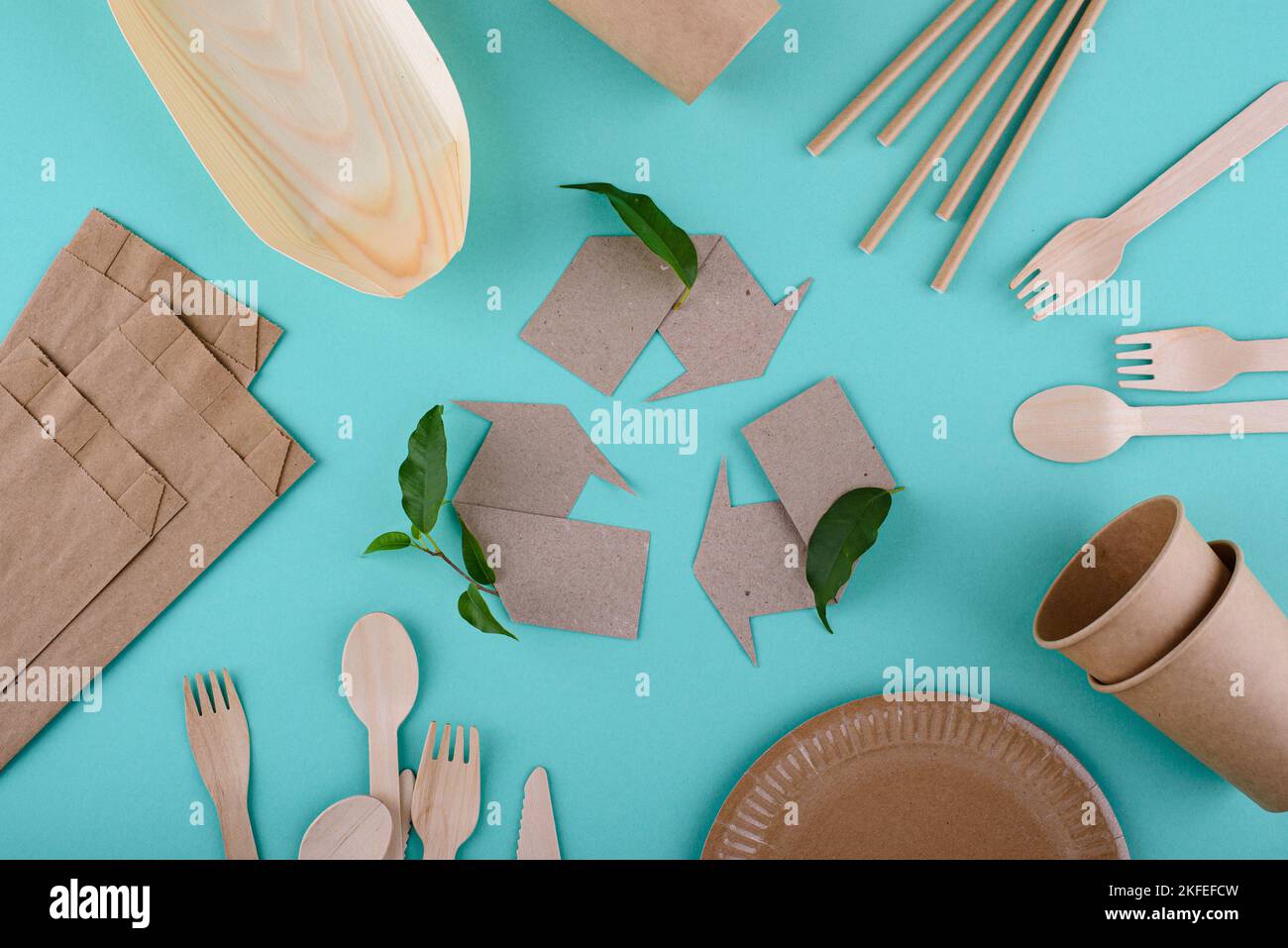 Reusable eco friendly sustainable food packagind Stock Photo