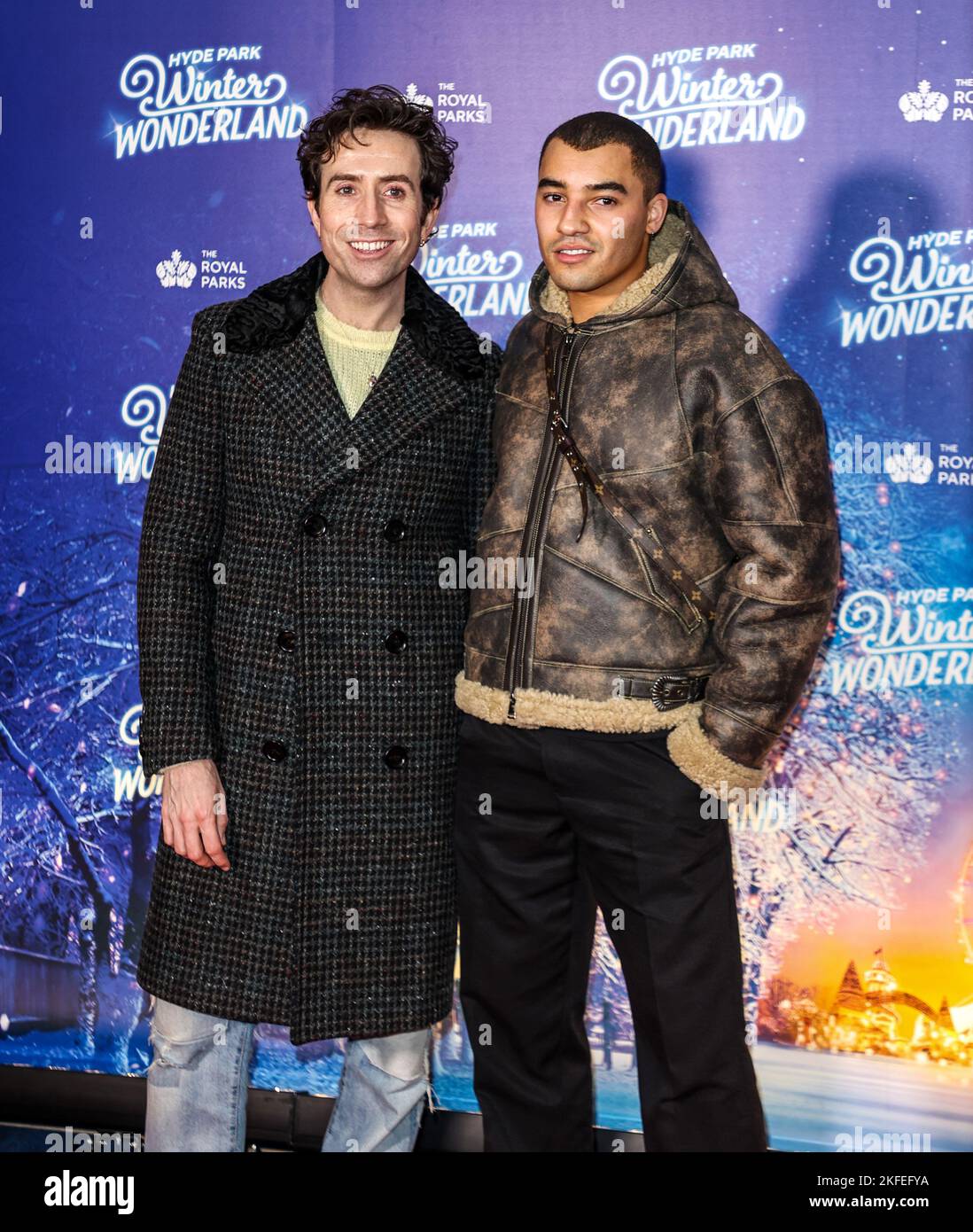 London, UK. 17th Nov, 2022. Nick Grimshaw and Meshach Henry attend the launch night for Hyde Park Winter Wonderland 2022 in London. (Photo by Brett Cove/SOPA Images/Sipa USA) Credit: Sipa USA/Alamy Live News Stock Photo