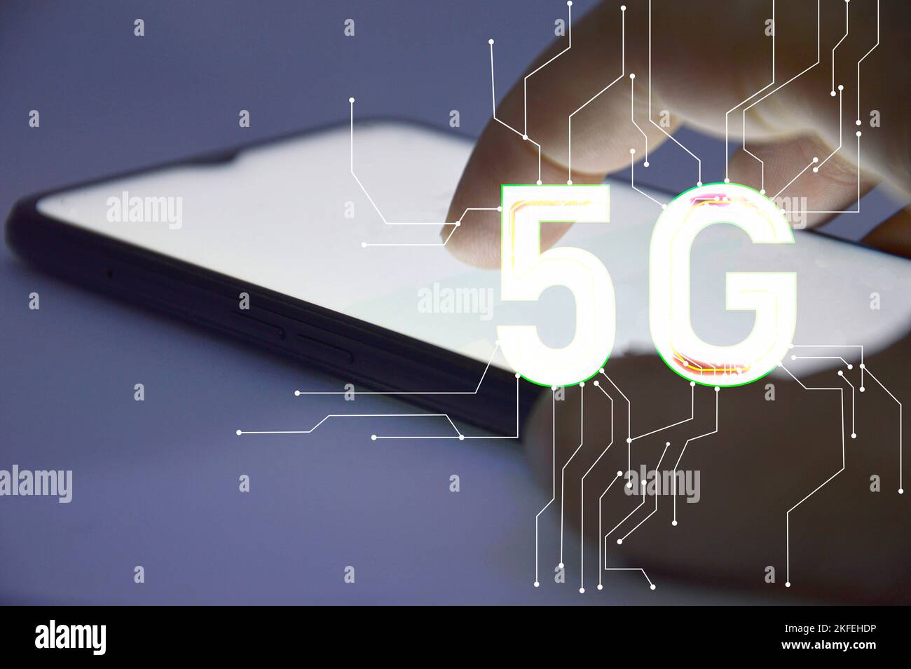 The concept of stepping into 5G communication system Stock Photo - Alamy
