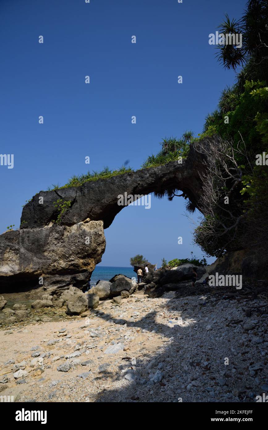 Howrah Bridge, Neil Island, Shaheed Dweep, Andaman and Nicobar Islands, Union Territory, UT, India Stock Photo