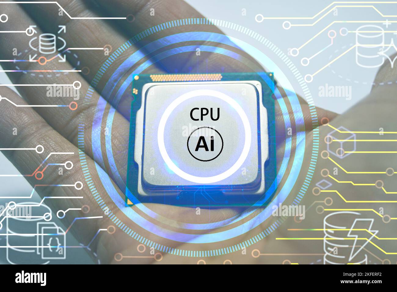 Computer cpu chip machine brain hi-res stock photography and images - Alamy