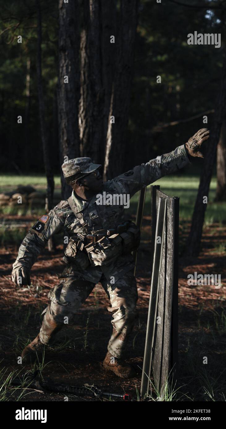 Sgt. Terrion Akins, member of Squad 3, representing Fires Center of