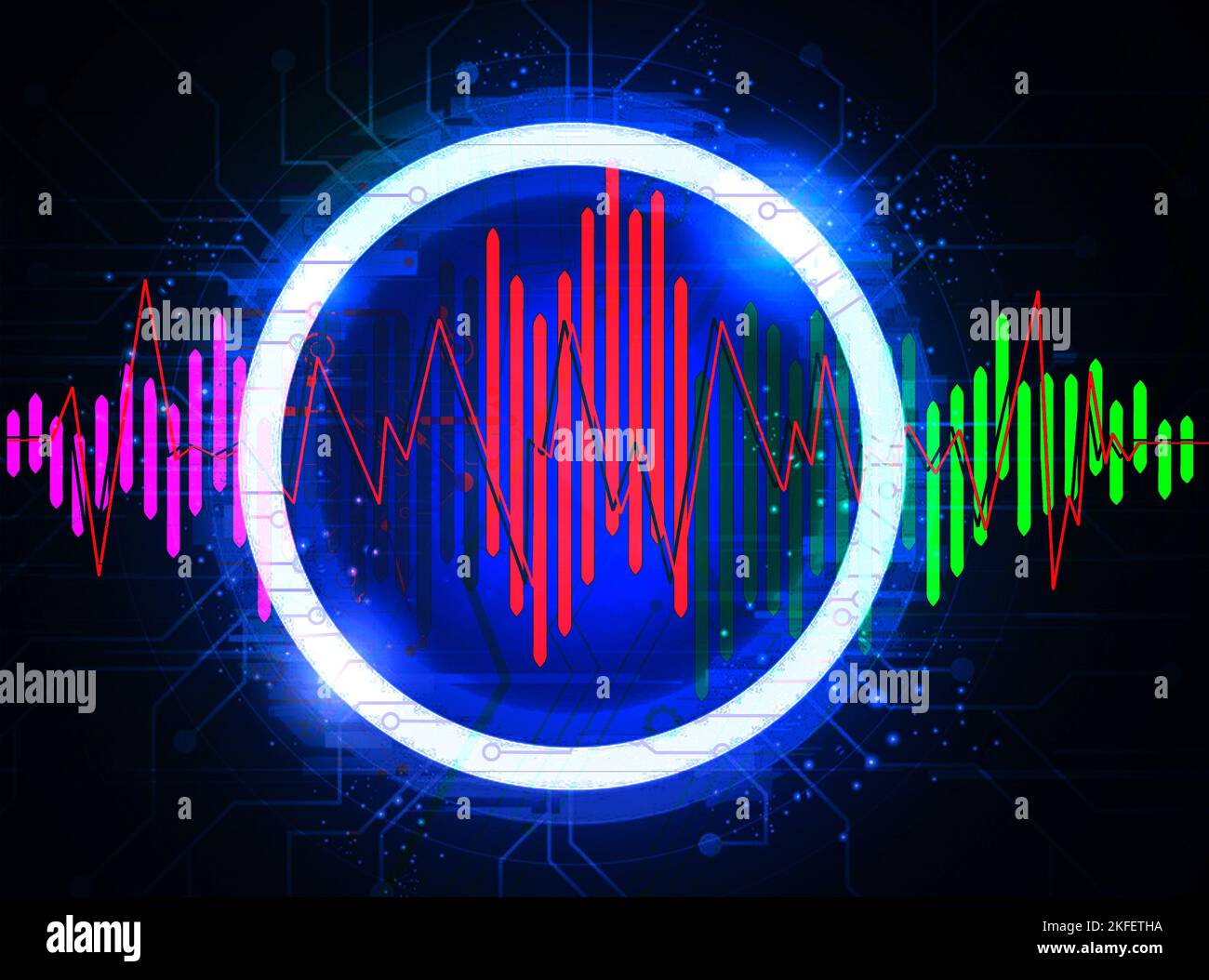 sound wave concept In the form of artificial intelligence (AI Stock