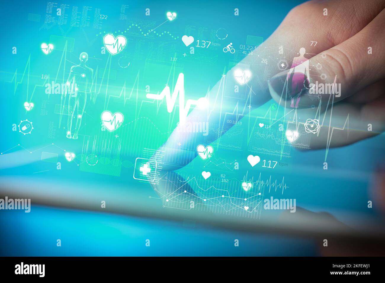 Ecg screen close up hi-res stock photography and images - Alamy