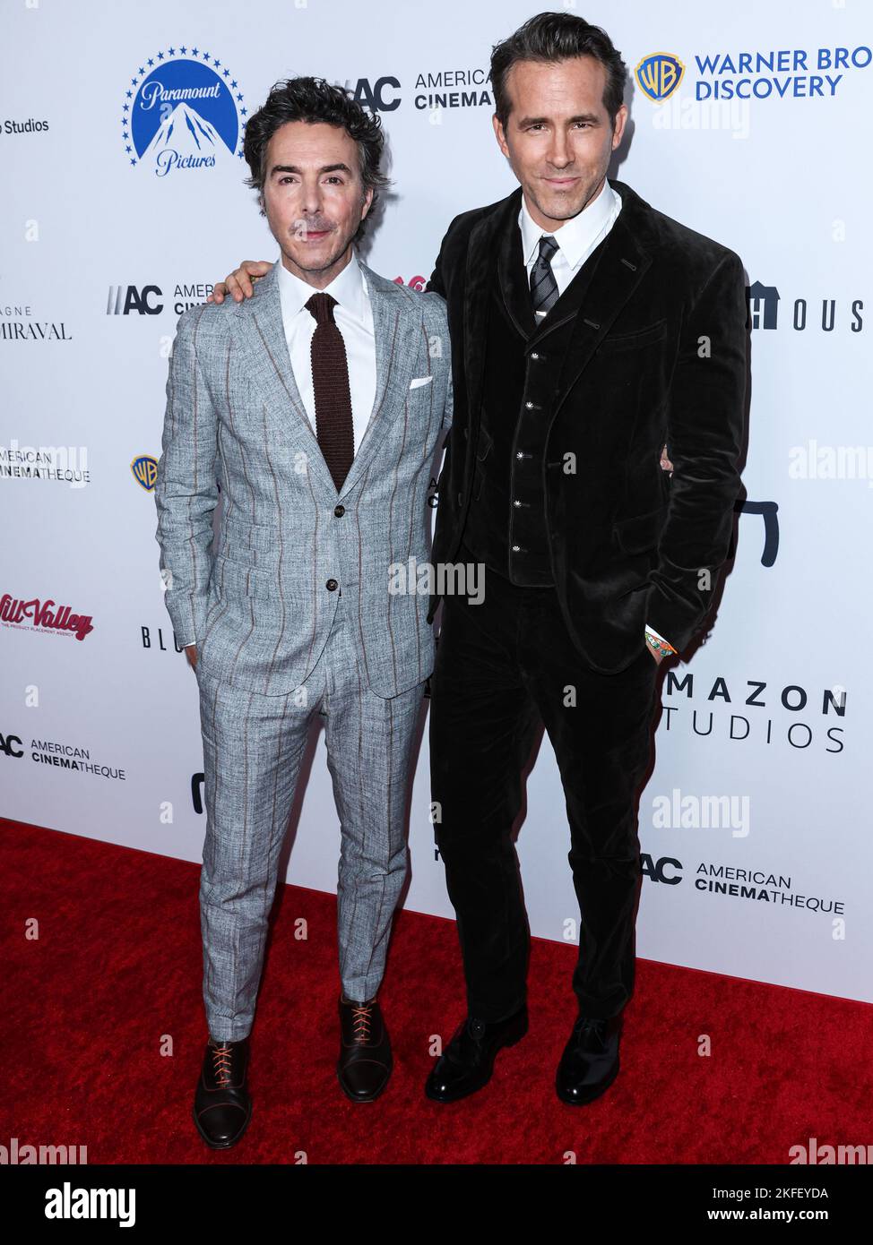 Beverly Hills, United States. 17th Nov, 2022. BEVERLY HILLS, LOS ANGELES, CALIFORNIA, USA - NOVEMBER 17: Canadian director Shawn Levy and Canadian-American actor Ryan Reynolds arrive at the 36th Annual American Cinematheque Awards Honoring Ryan Reynolds held at The Beverly Hilton Hotel on November 17, 2022 in Beverly Hills, Los Angeles, California, United States. (Photo by Xavier Collin/Image Press Agency) Credit: Image Press Agency/Alamy Live News Stock Photo