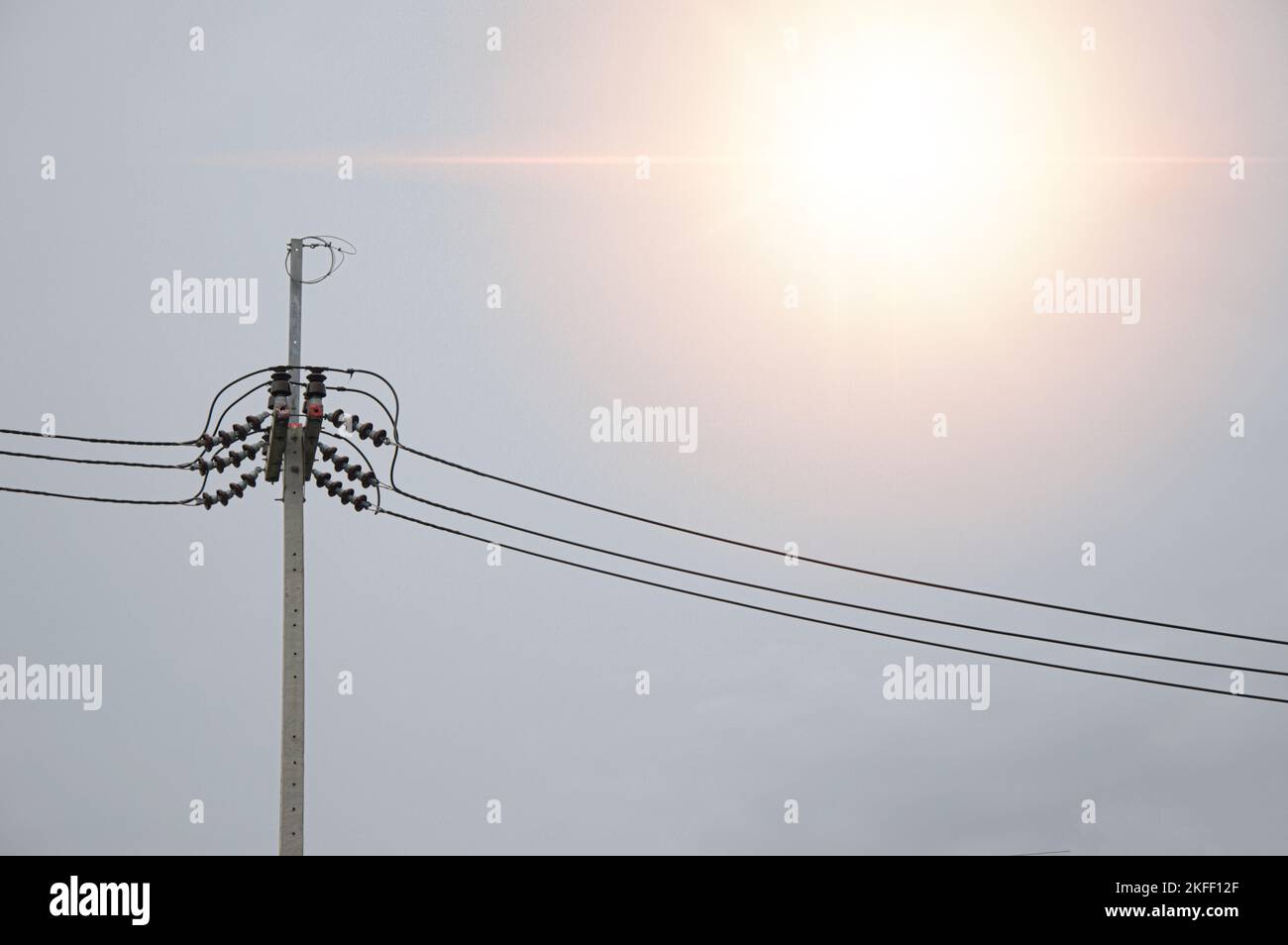 Picture of electric poles, classified as equipment for installation and