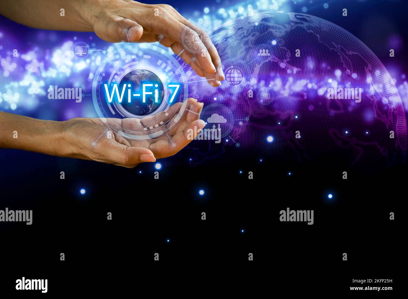 concept man using wifi technology 7 connected to the world