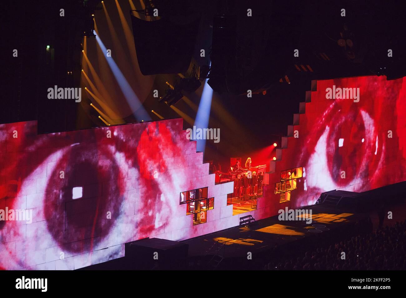 Roger Waters with The Wall in the Gelredome - Arnhem Holland vvbvanbree fotografie. Stock Photo