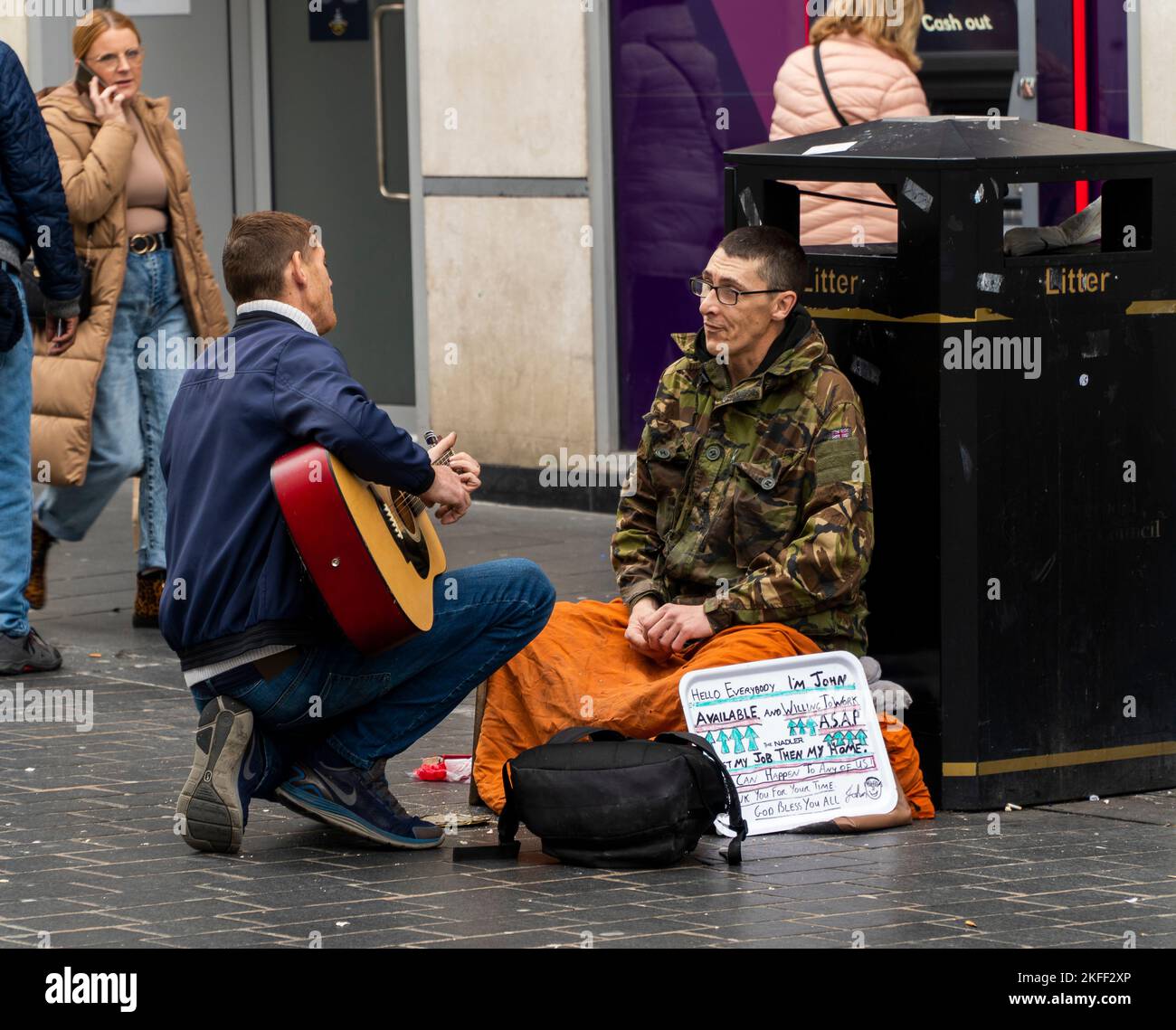 Homeless in Liverpool Stock Photo
