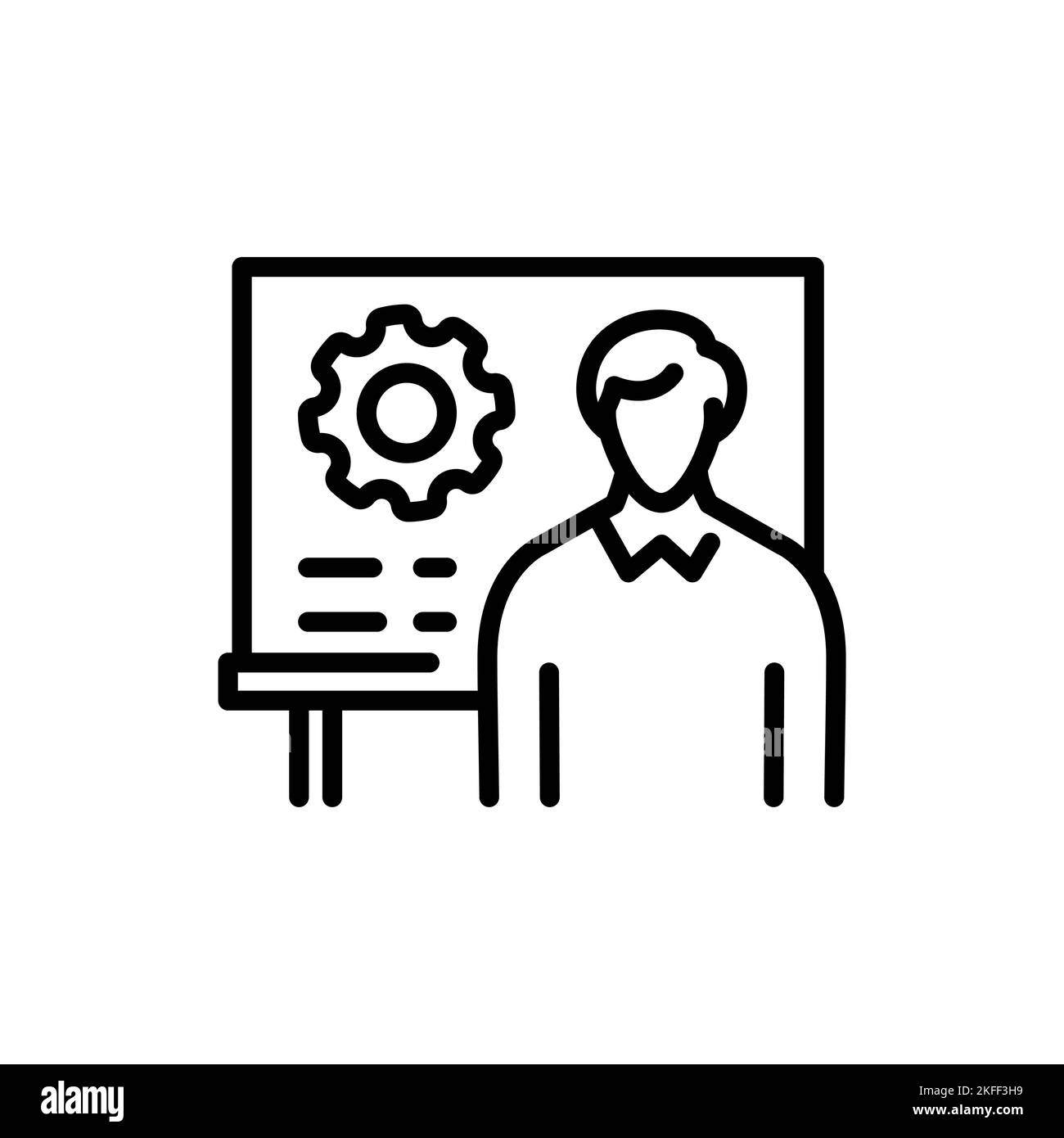 Highly specialized courses olor line icon. Children learning. Pictogram ...