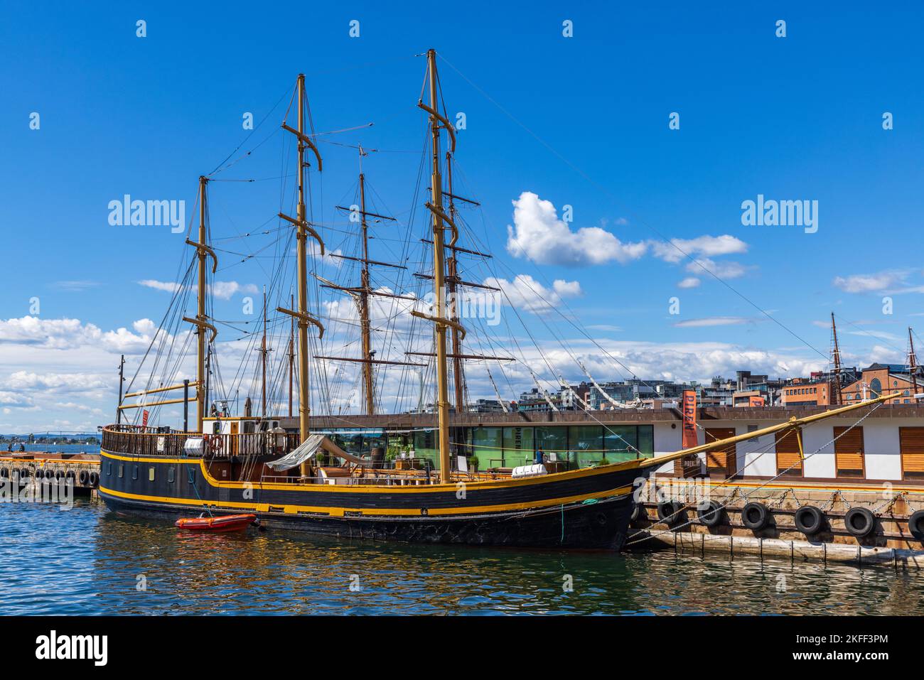 Schiffe im Hafen in Oslo, Norwegen Stock Photo