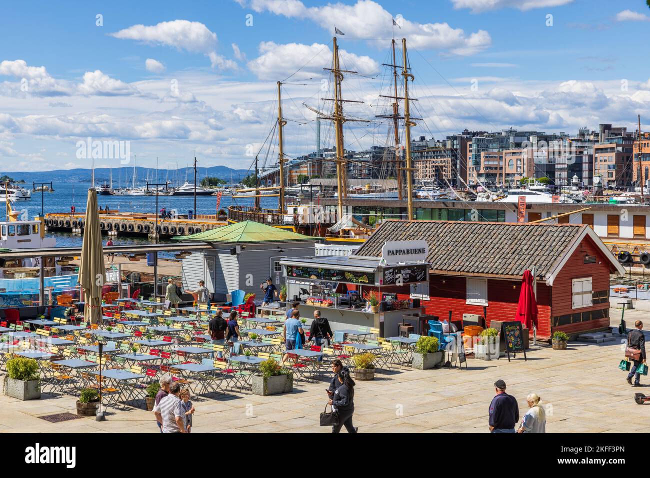 Am Hafen in Oslo, Norwegen Stock Photo