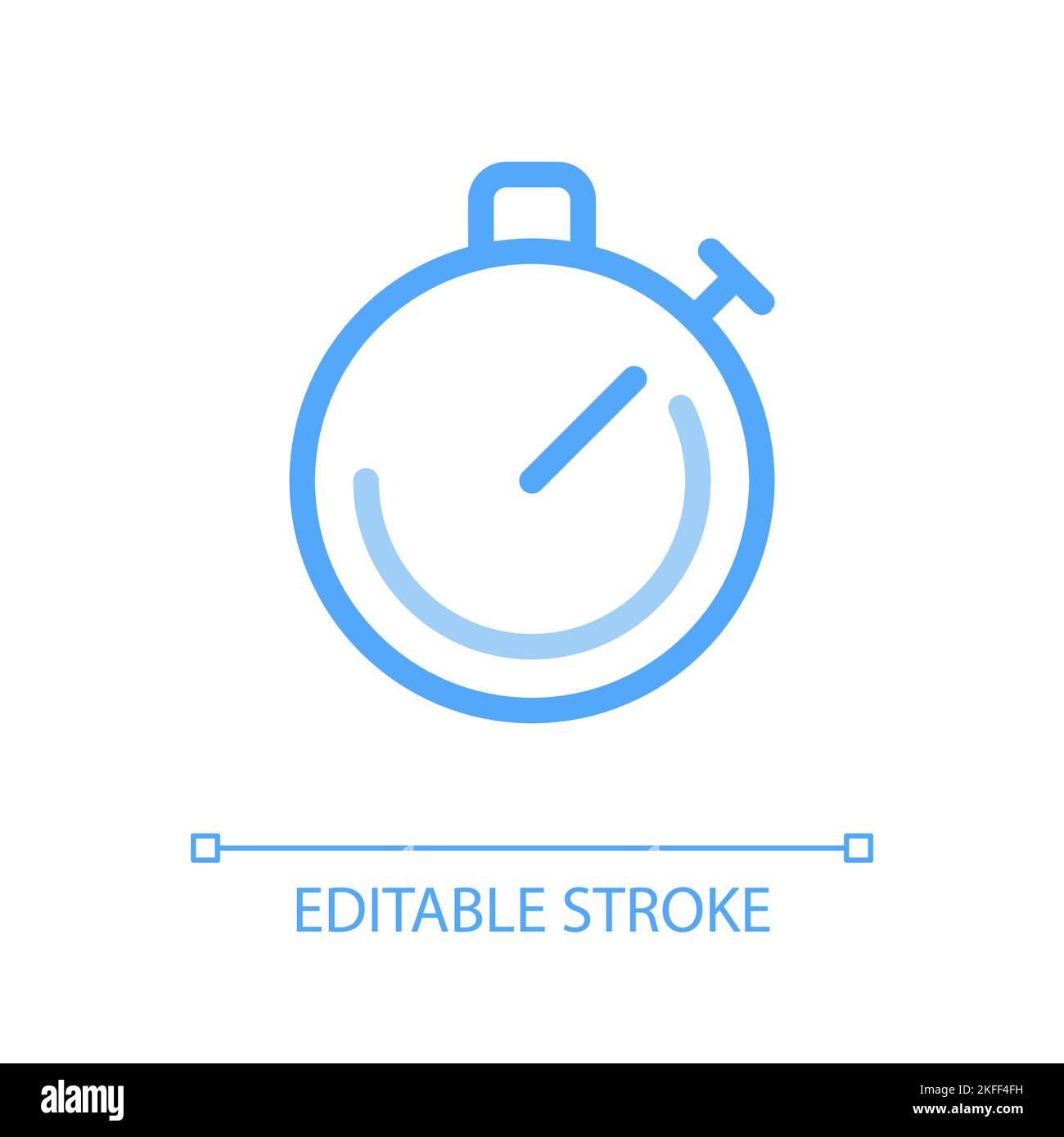 Stop watch pixel perfect color linear ui icon Stock Vector Image & Art ...