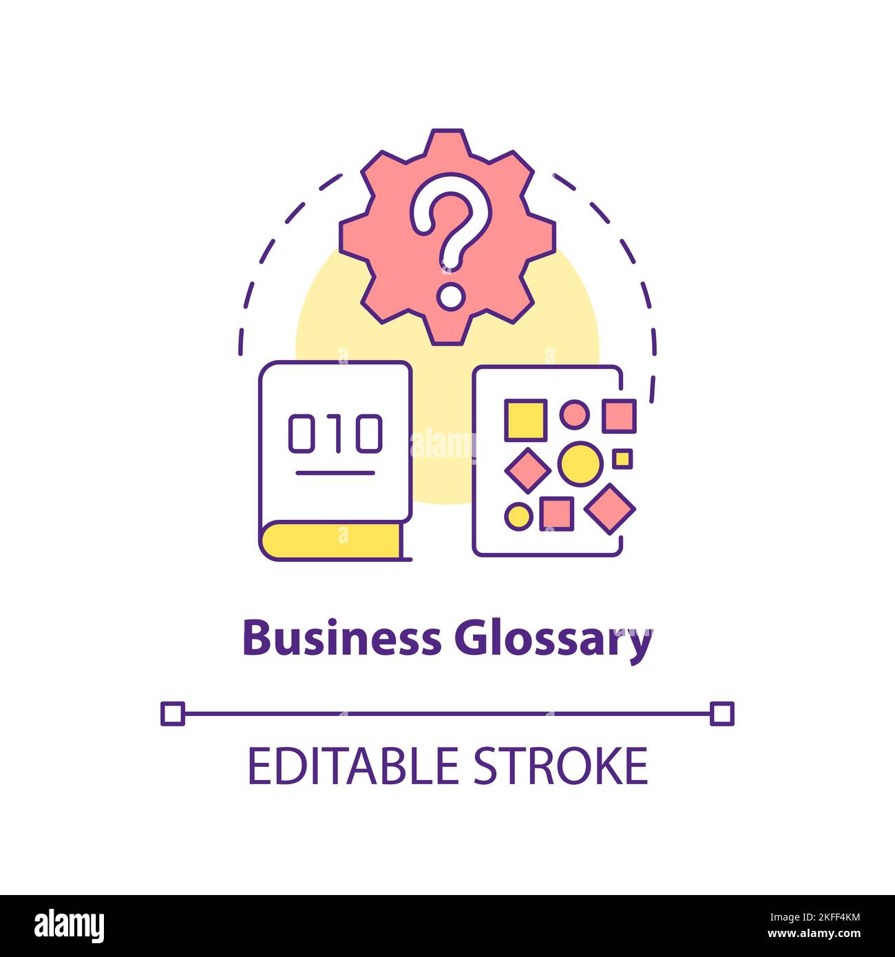 Business glossary concept icon Stock Vector Image & Art Alamy