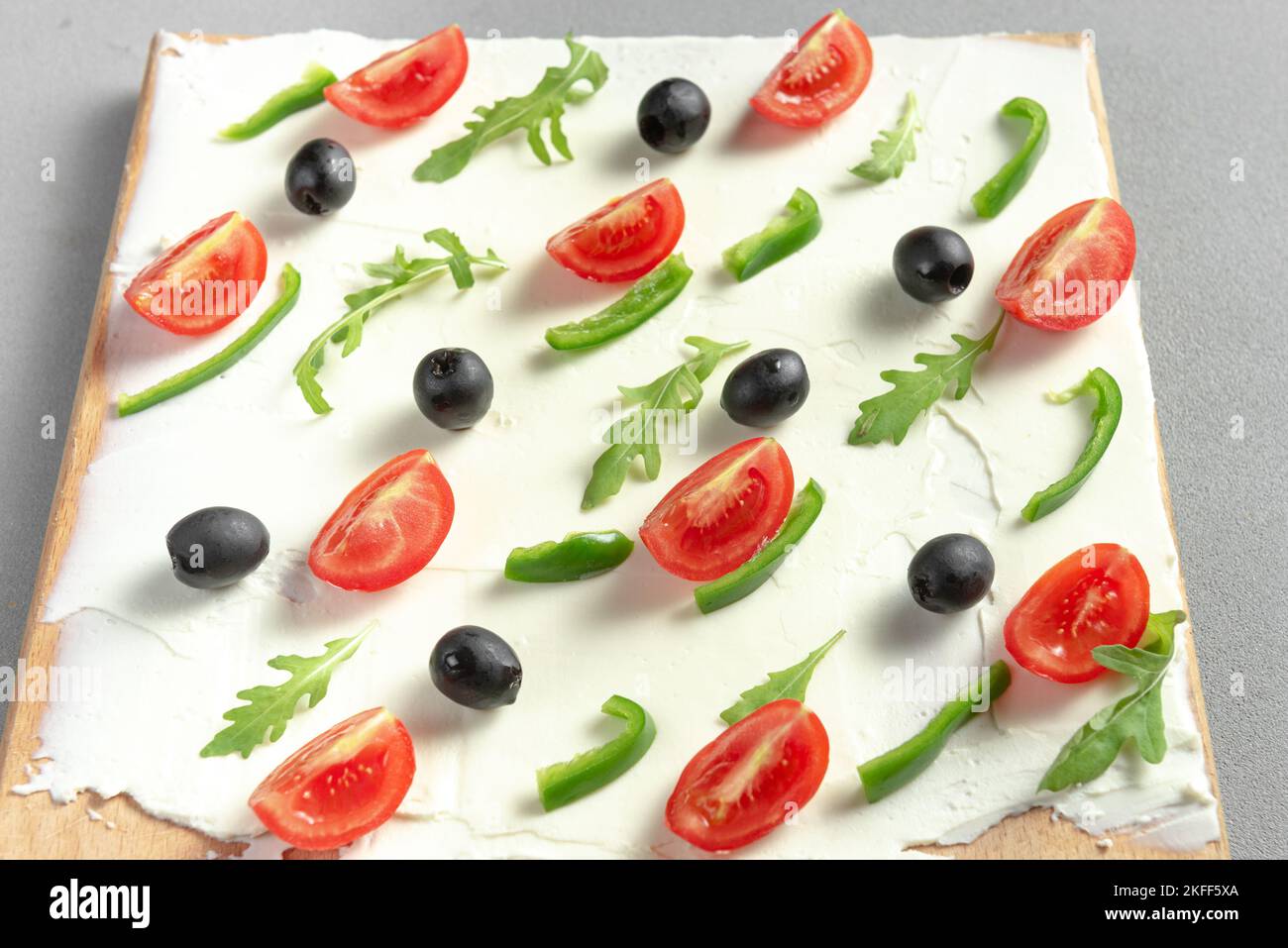 Veggie appetizer. Butter board, flavorful, food trend spread snack