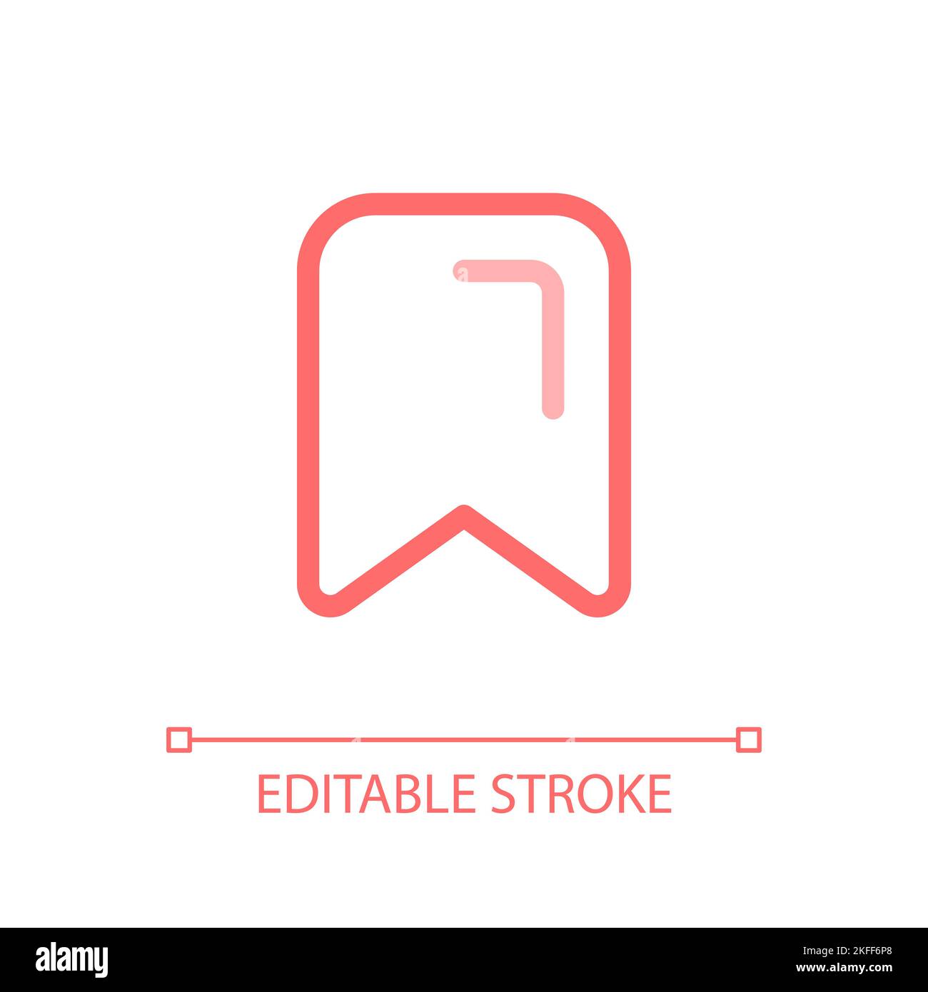 Marked content pixel perfect color linear ui icon Stock Vector