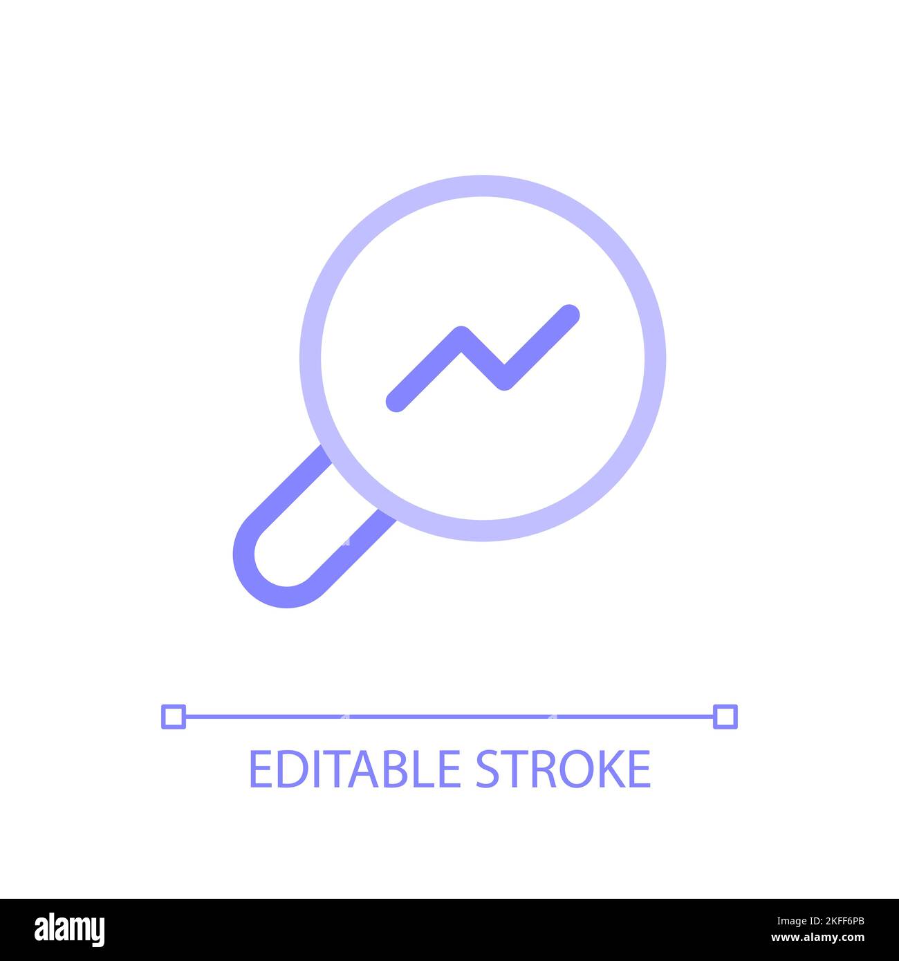 Analytic tool pixel perfect color linear ui icon Stock Vector