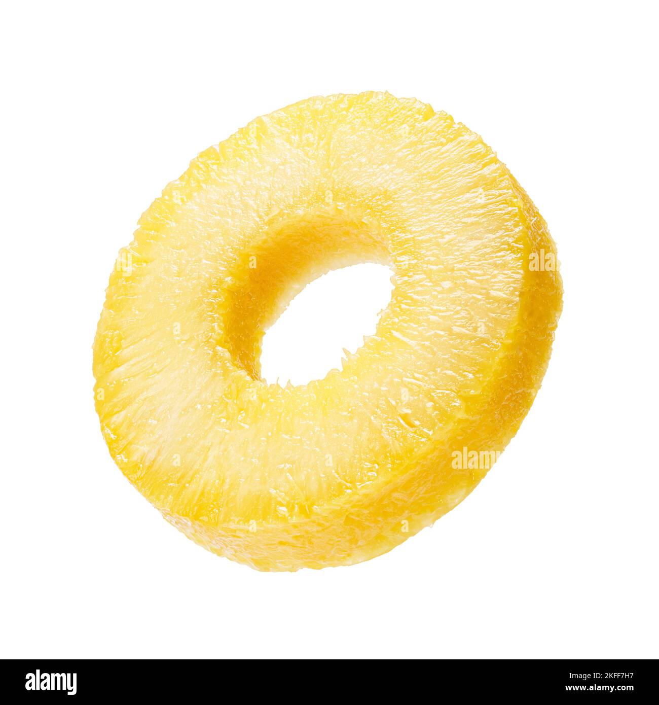 Side view of pineapple ring Stock Photo